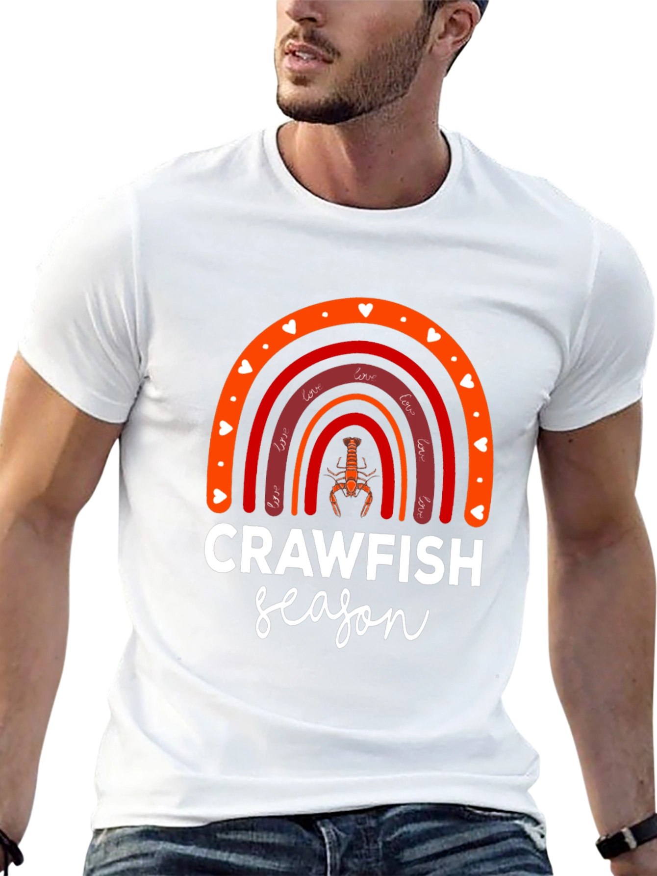 Crawfish Season Rainbow Graphic Tee