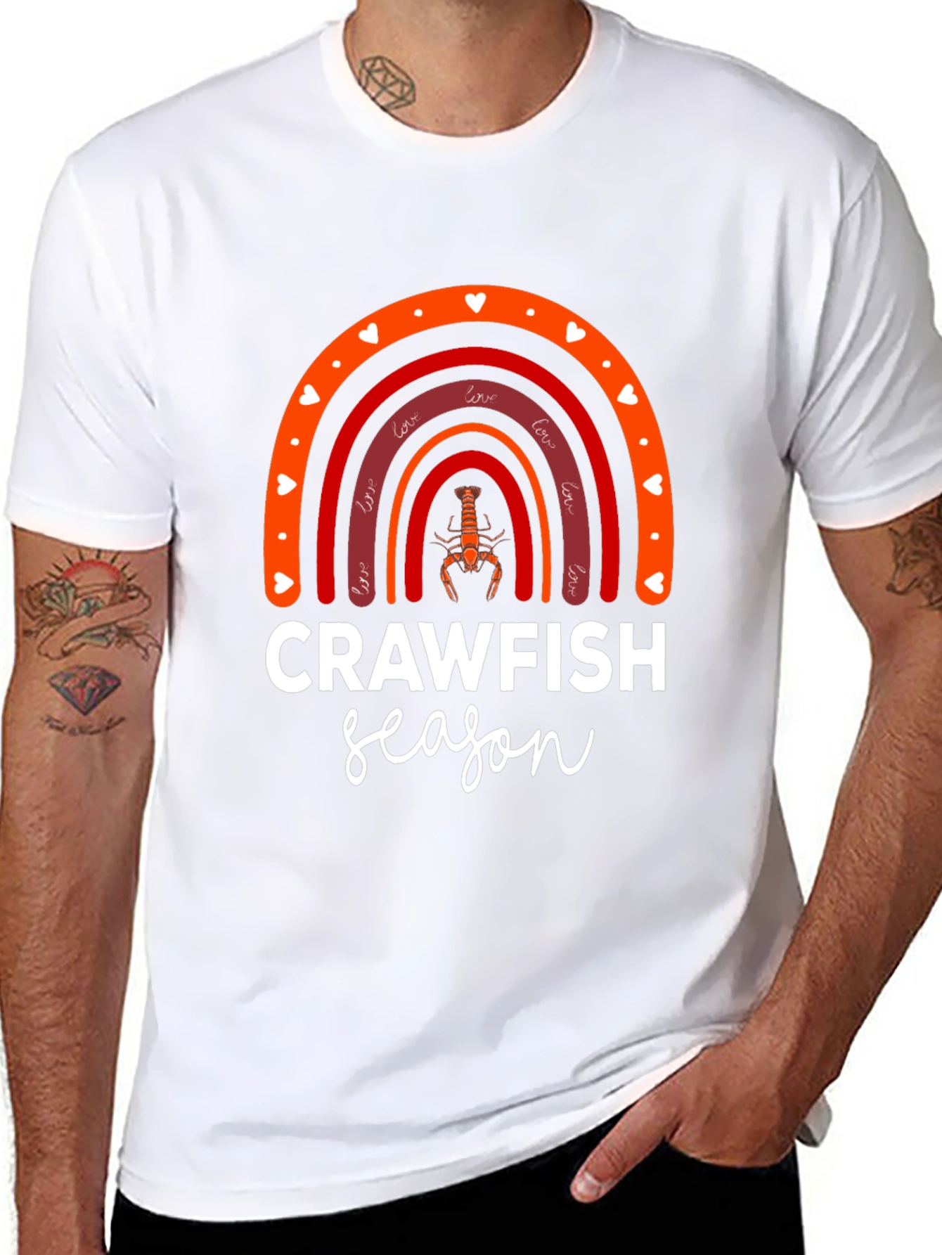 Crawfish Season Rainbow Graphic Tee