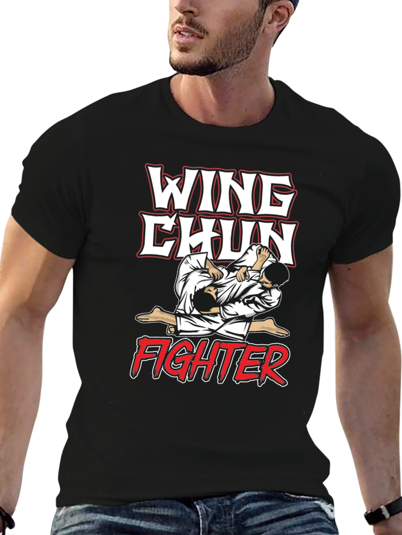Wing Chun Fighter Graphic T-Shirt - Martial Arts Tee