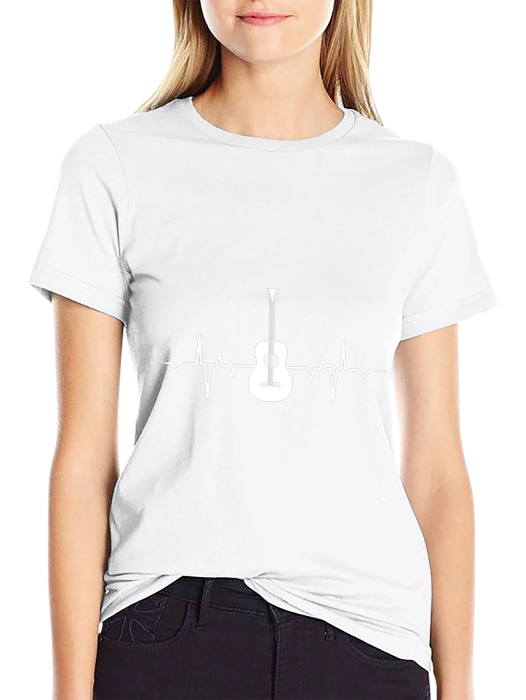 Guitar Heartbeat Graphic Tee - Music Lover Shirt