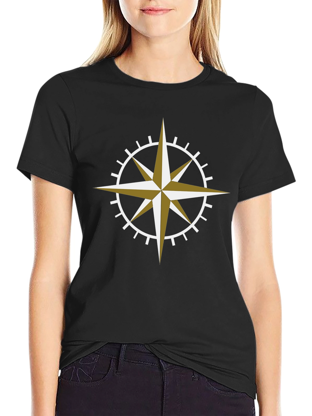 Compass Rose Graphic Tee - Black