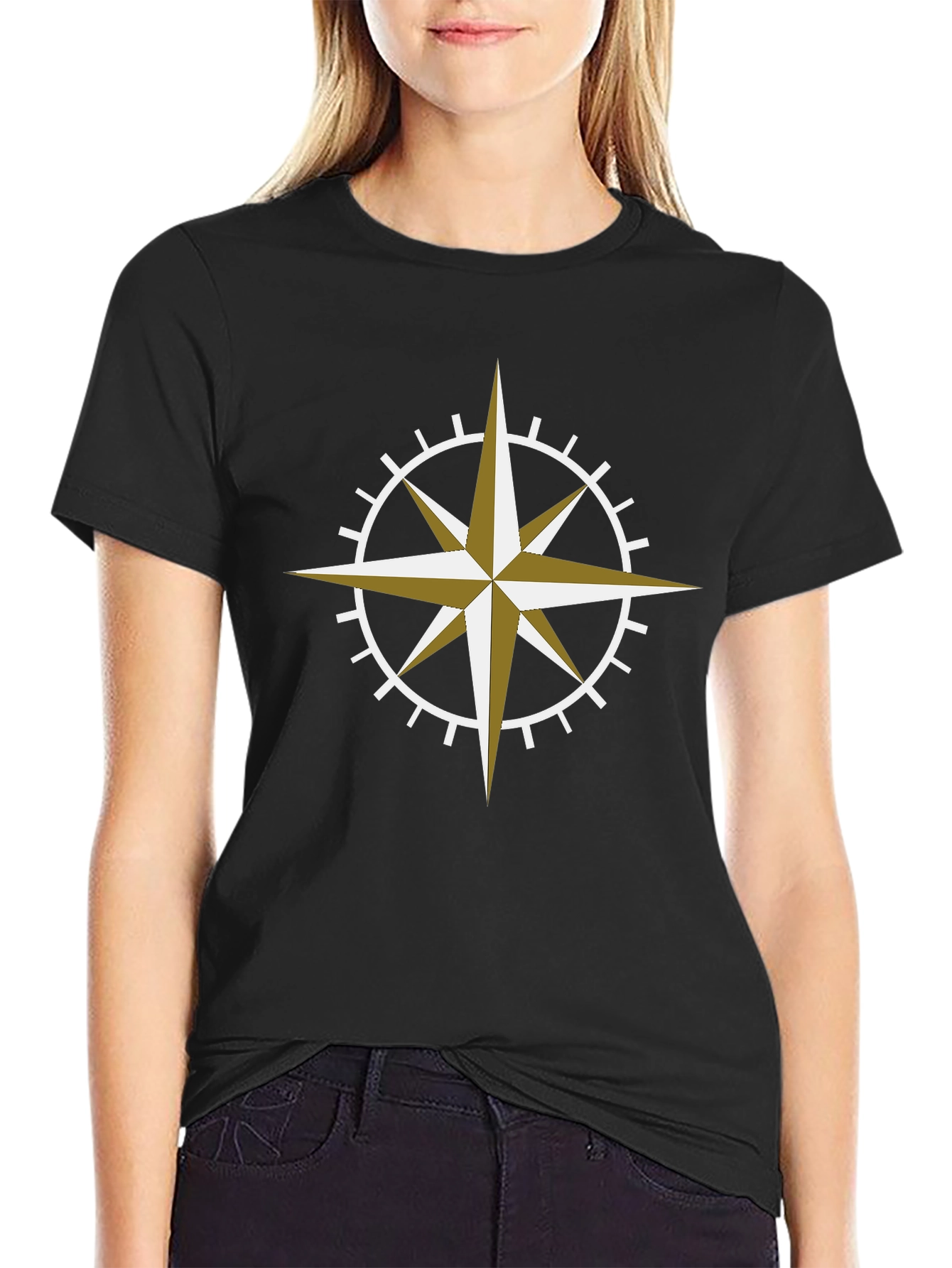 Compass Rose Graphic Tee - Black