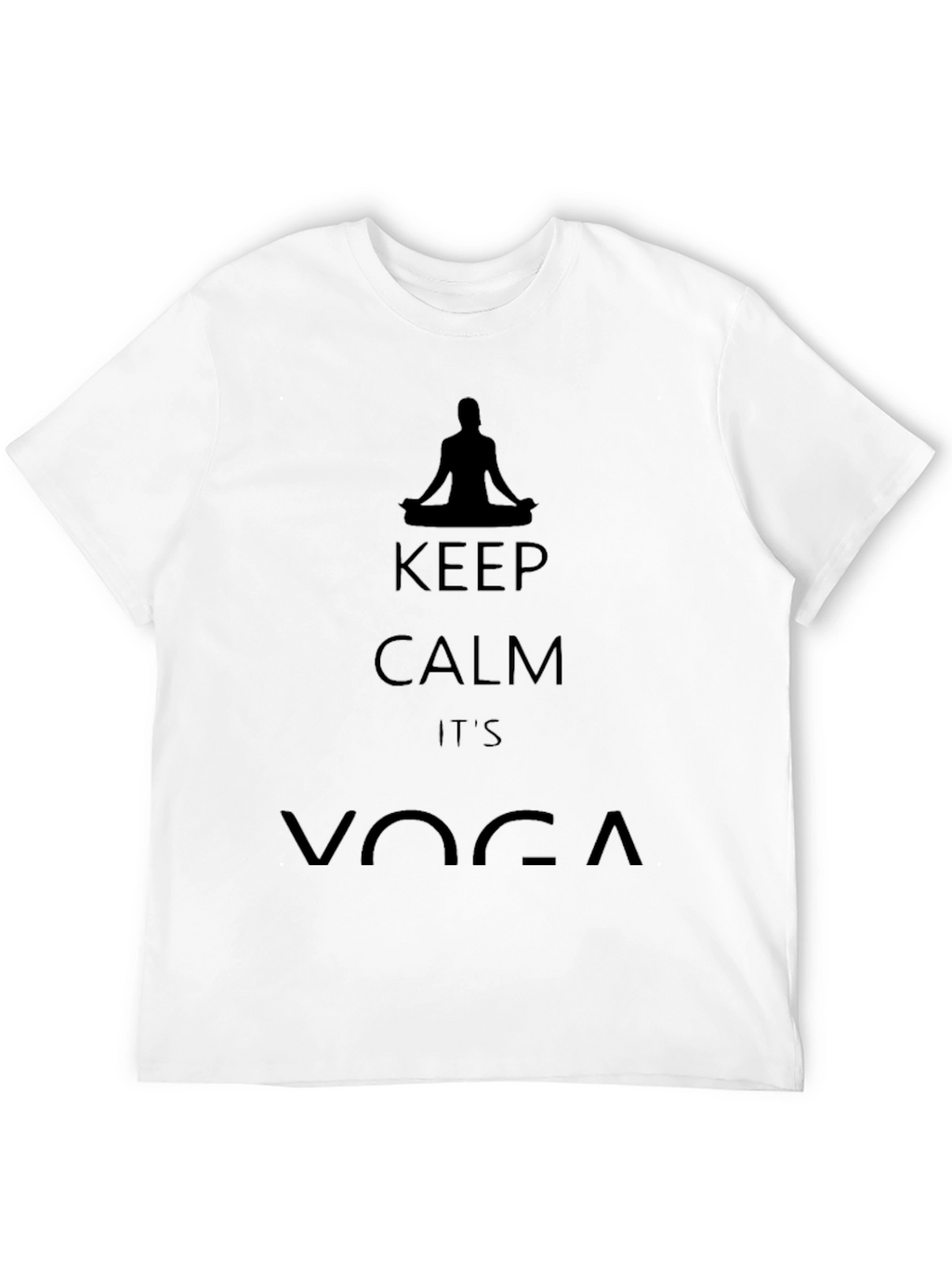 Keep Calm Its Yoga Black T-Shirt