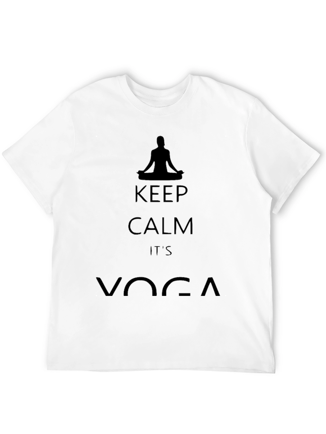 Keep Calm Its Yoga Black T-Shirt
