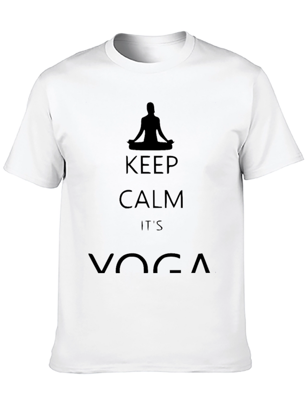 Keep Calm Its Yoga Black T-Shirt