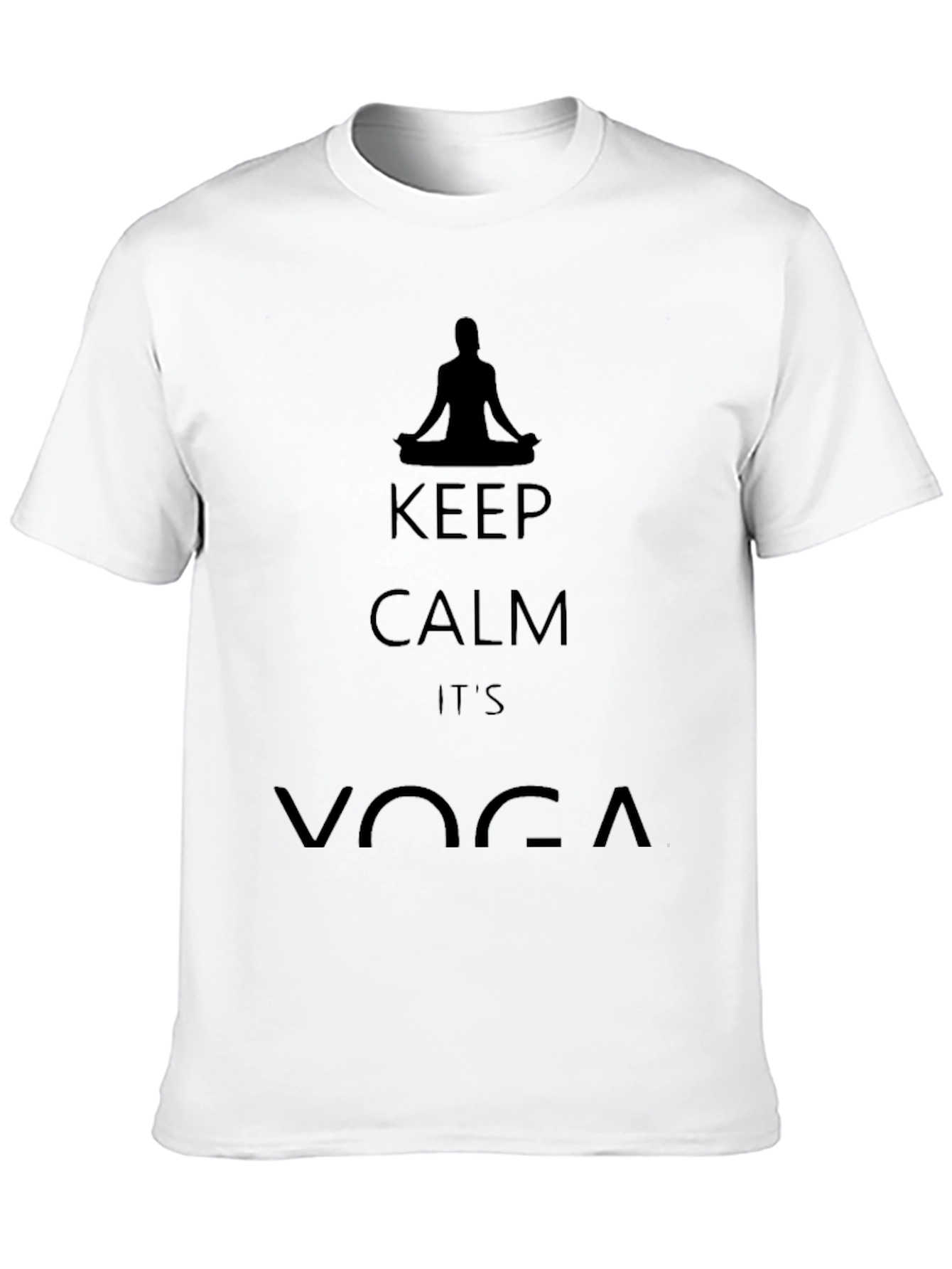 Keep Calm Its Yoga Black T-Shirt