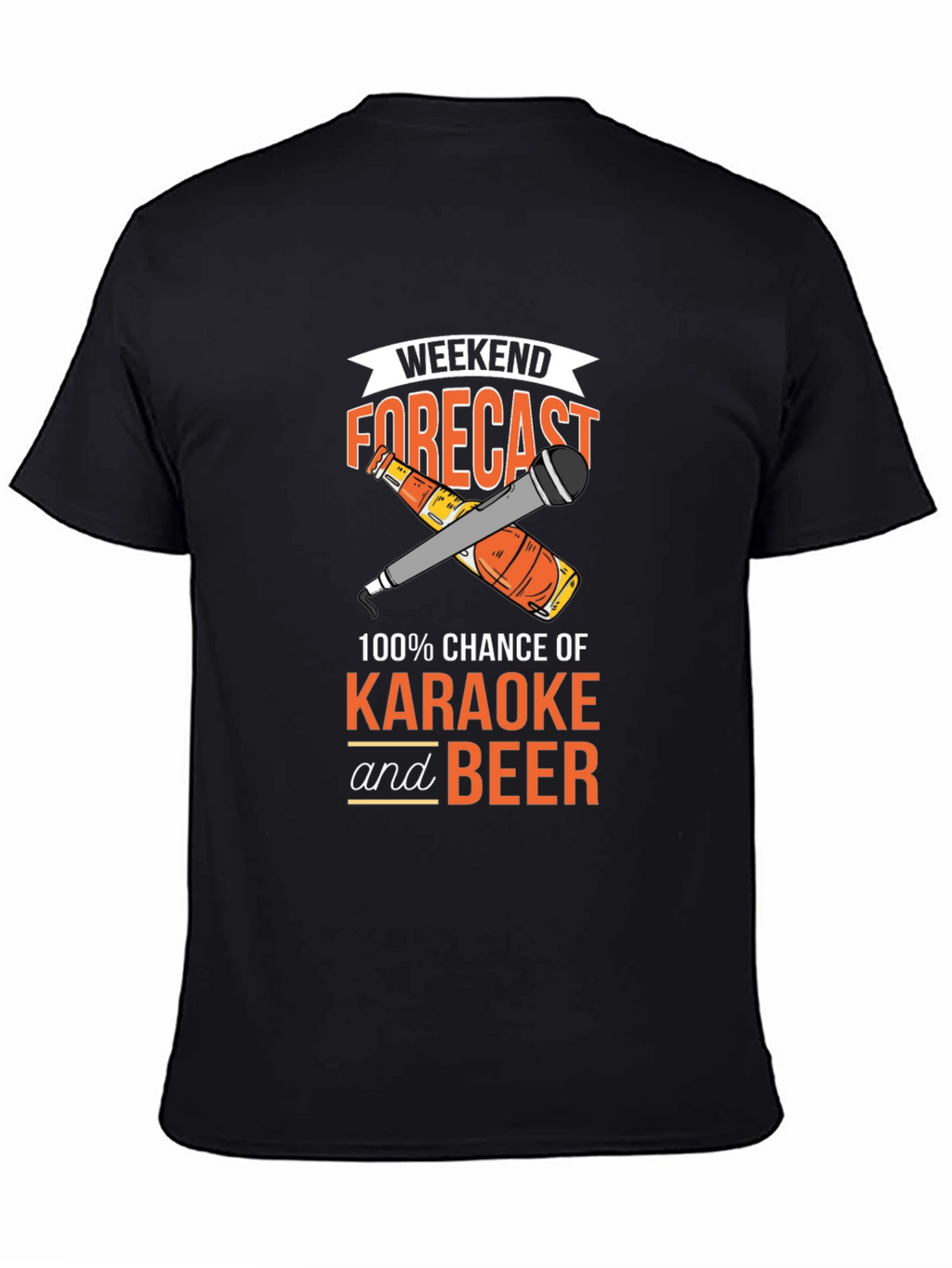 Karaoke and Beer Forecast Graphic T-Shirt
