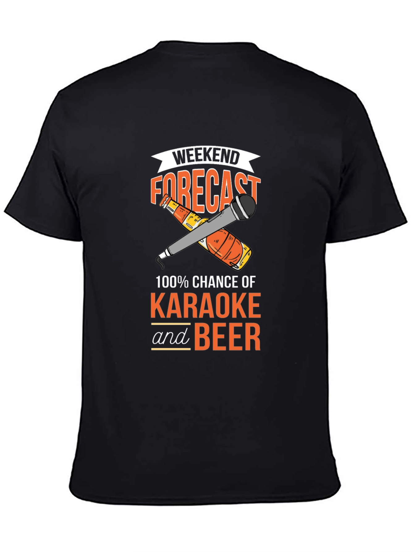 Karaoke and Beer Forecast Graphic T-Shirt