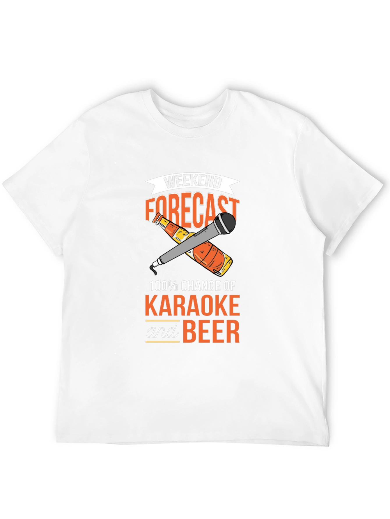 Karaoke and Beer Forecast Graphic T-Shirt