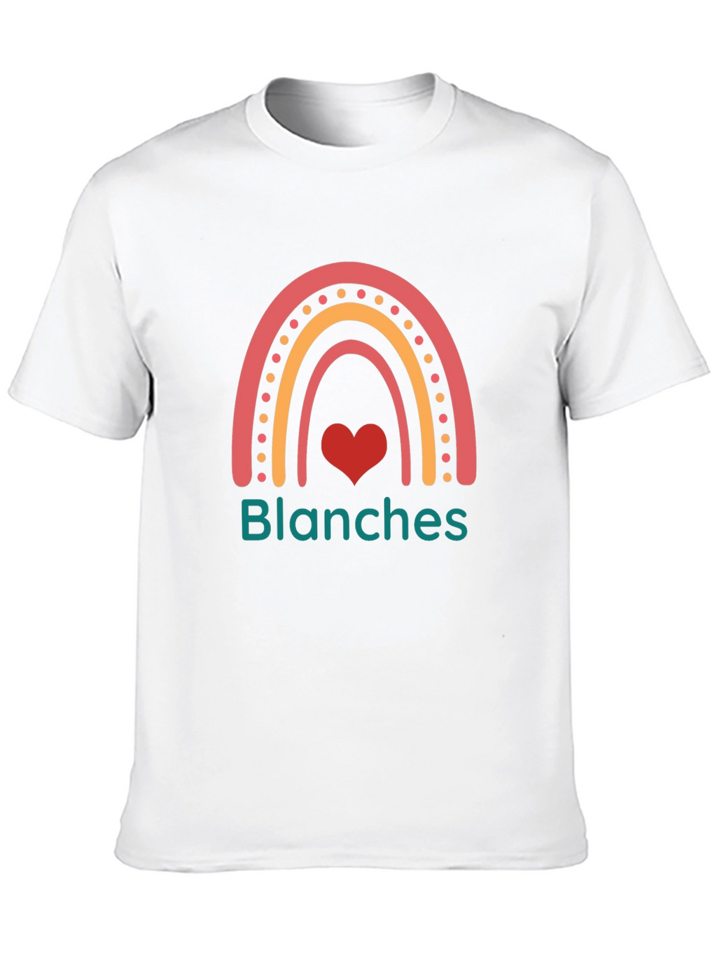 Blanches Rainbow Heart Graphic Tee - Trendy Casual