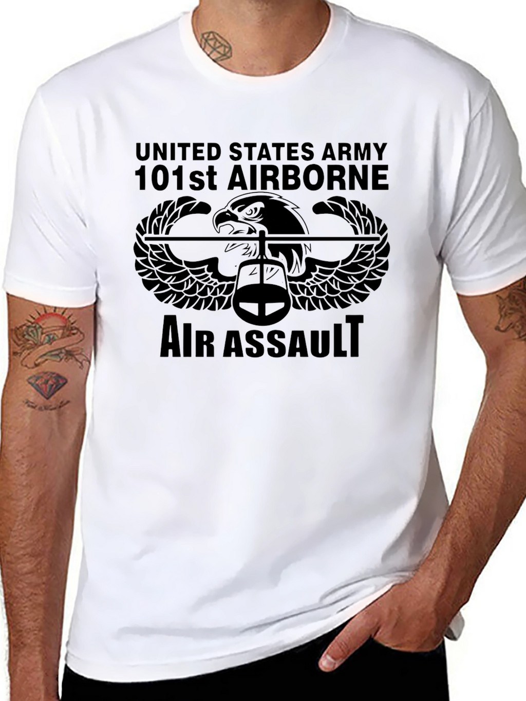 US Army 101st Airborne Air Assault Black T-Shirt