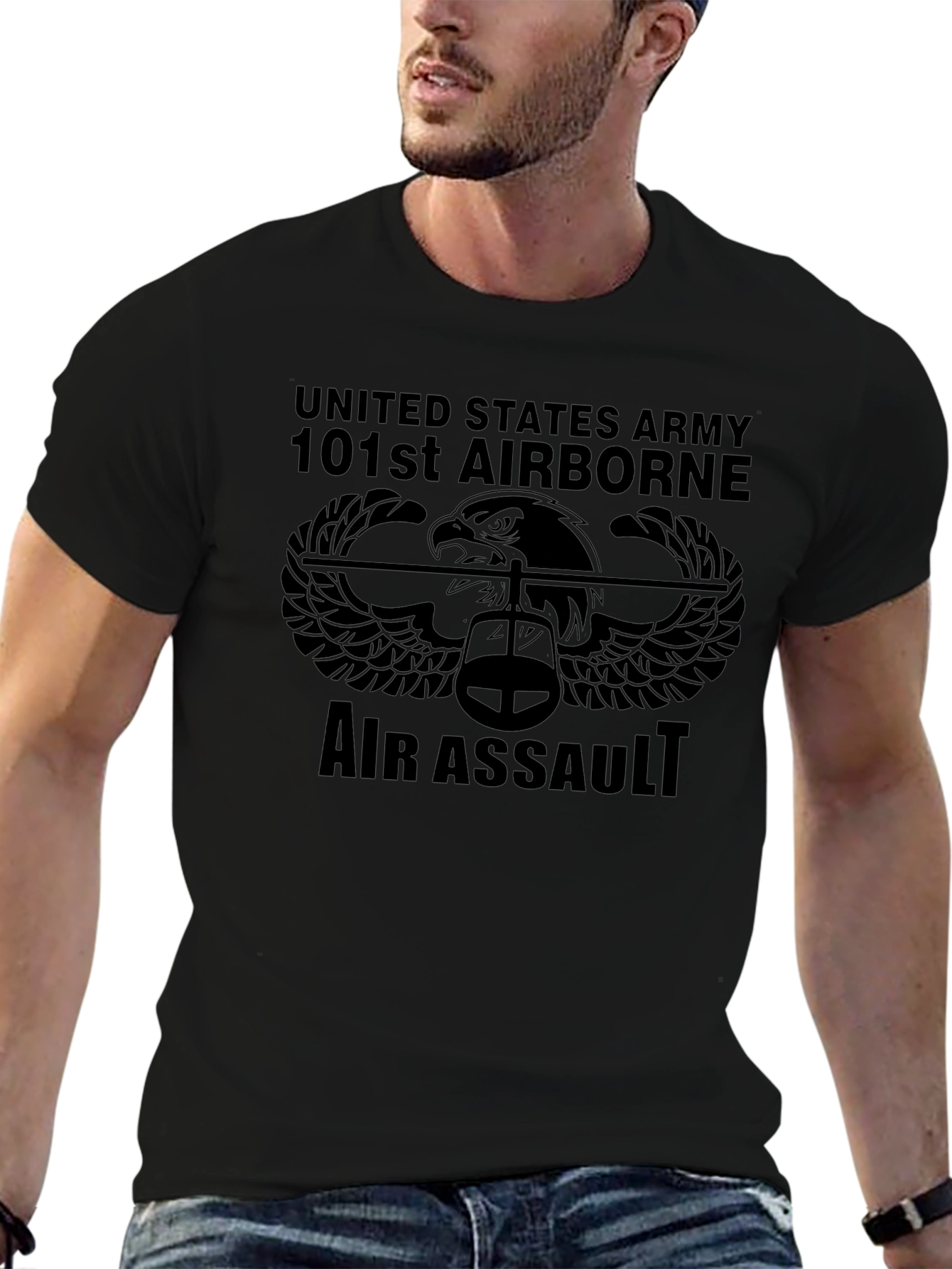 US Army 101st Airborne Air Assault Black T-Shirt