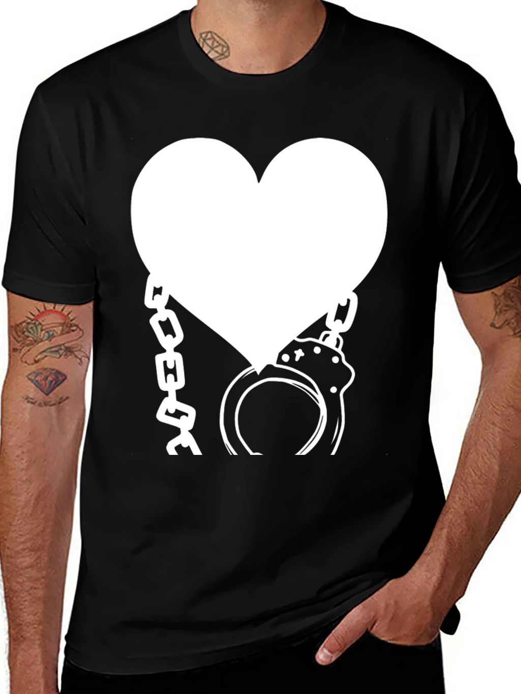 Heart & Handcuffs Graphic T-Shirt