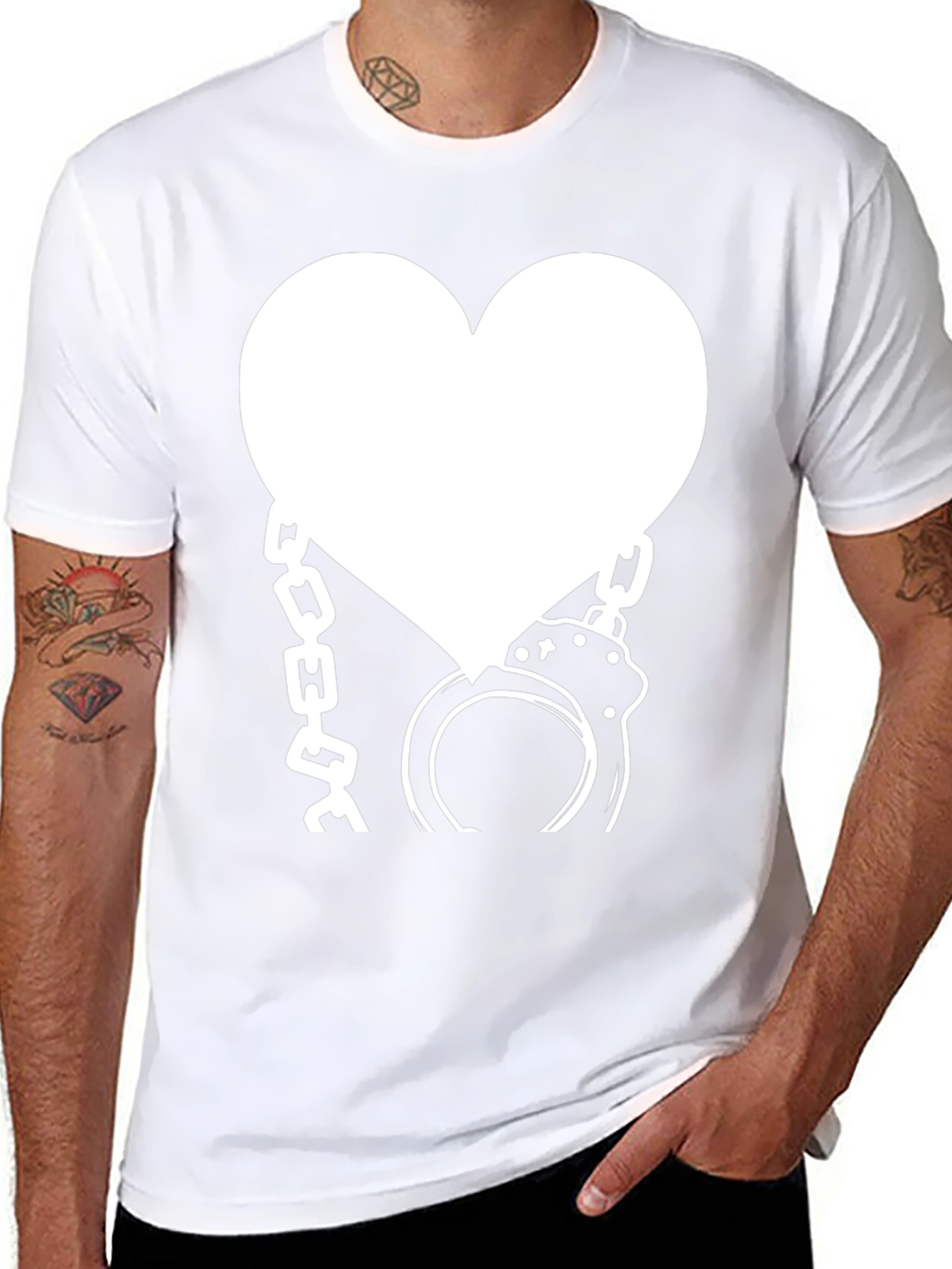 Heart & Handcuffs Graphic T-Shirt