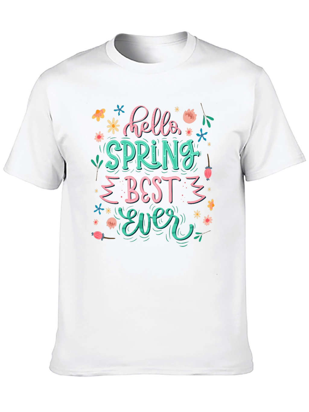 Hello Spring Best Ever Black T-Shirt