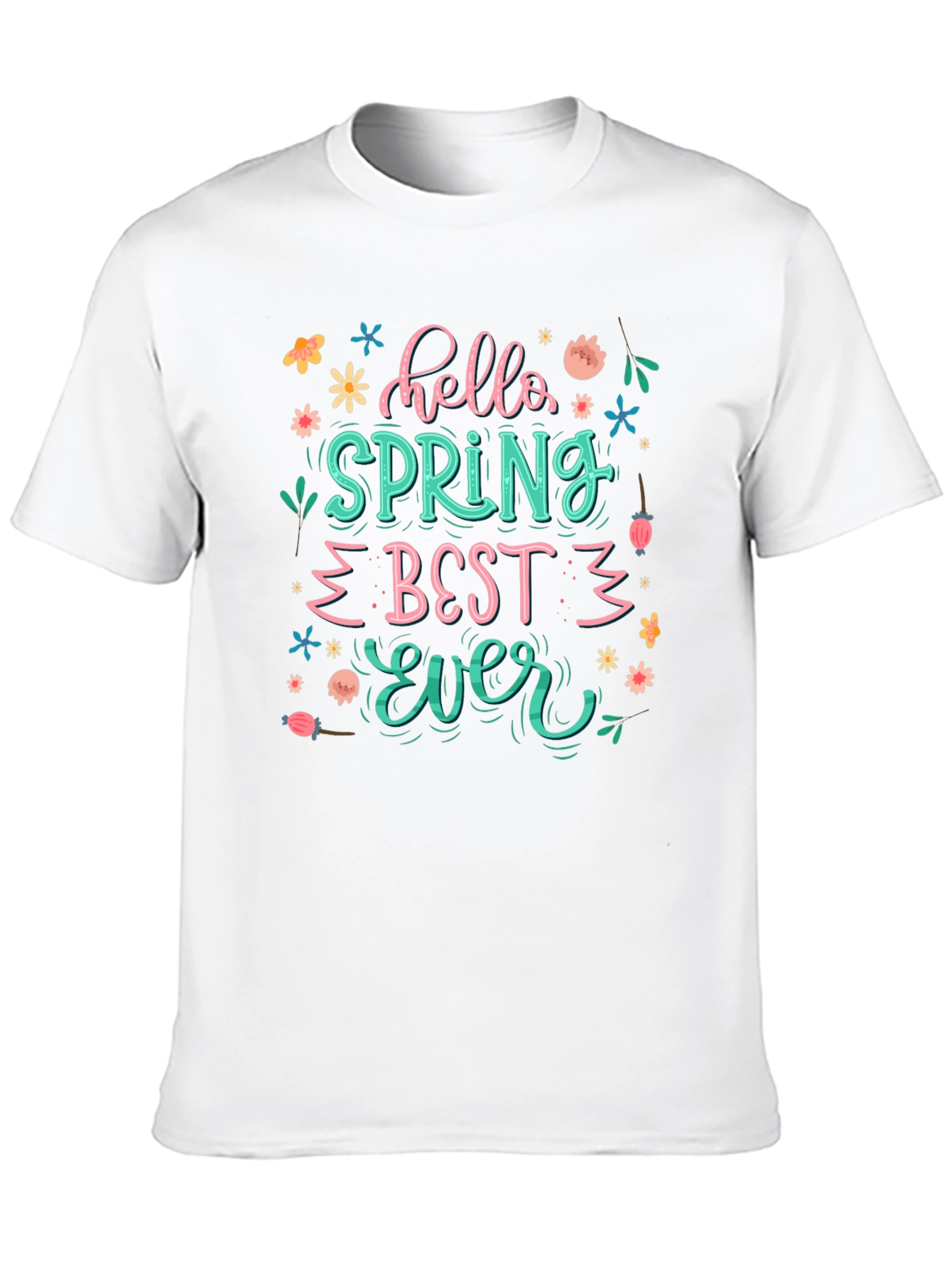 Hello Spring Best Ever Black T-Shirt