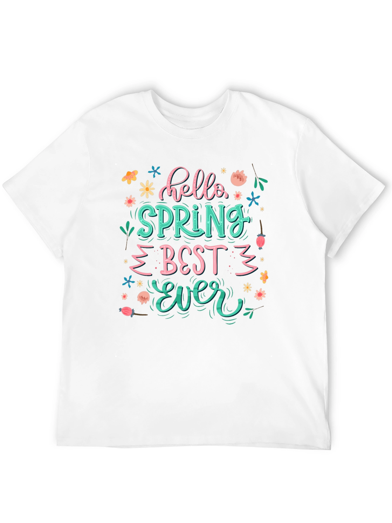 Hello Spring Best Ever Black T-Shirt