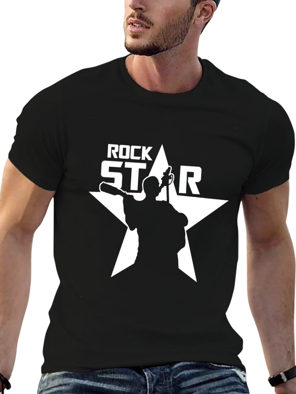 Rock Star Graphic Tee - Mens Black T-Shirt