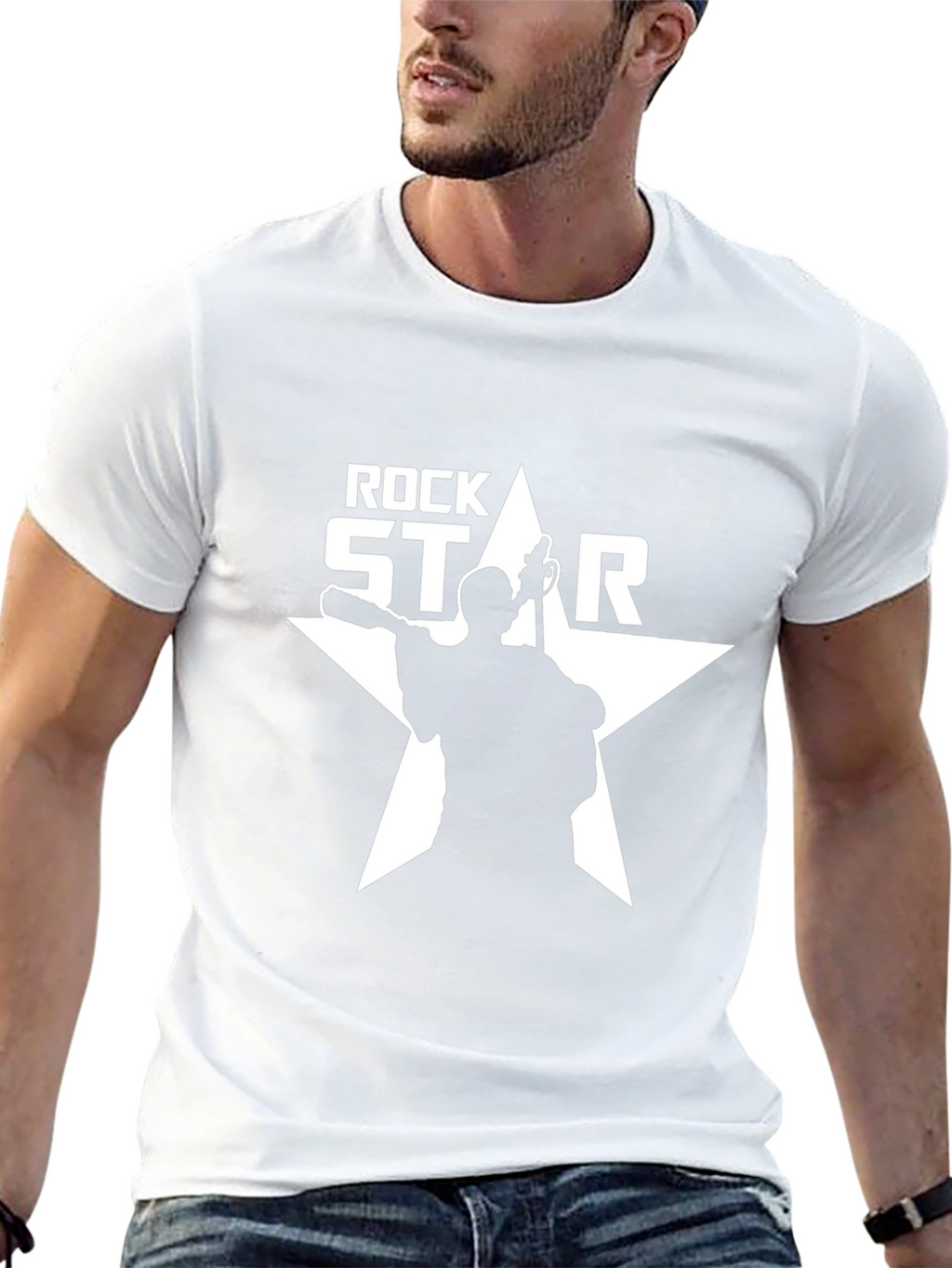 Rock Star Graphic Tee - Mens Black T-Shirt