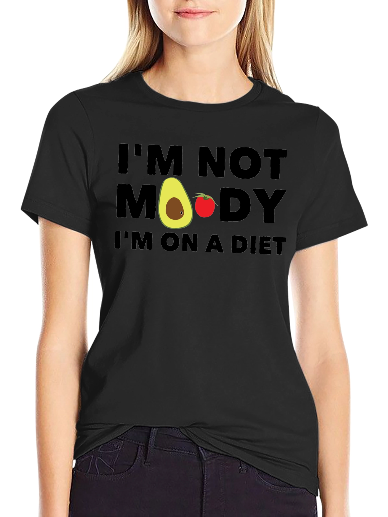 Funny Diet T-Shirt - Im Not Moody Im On A Diet!
