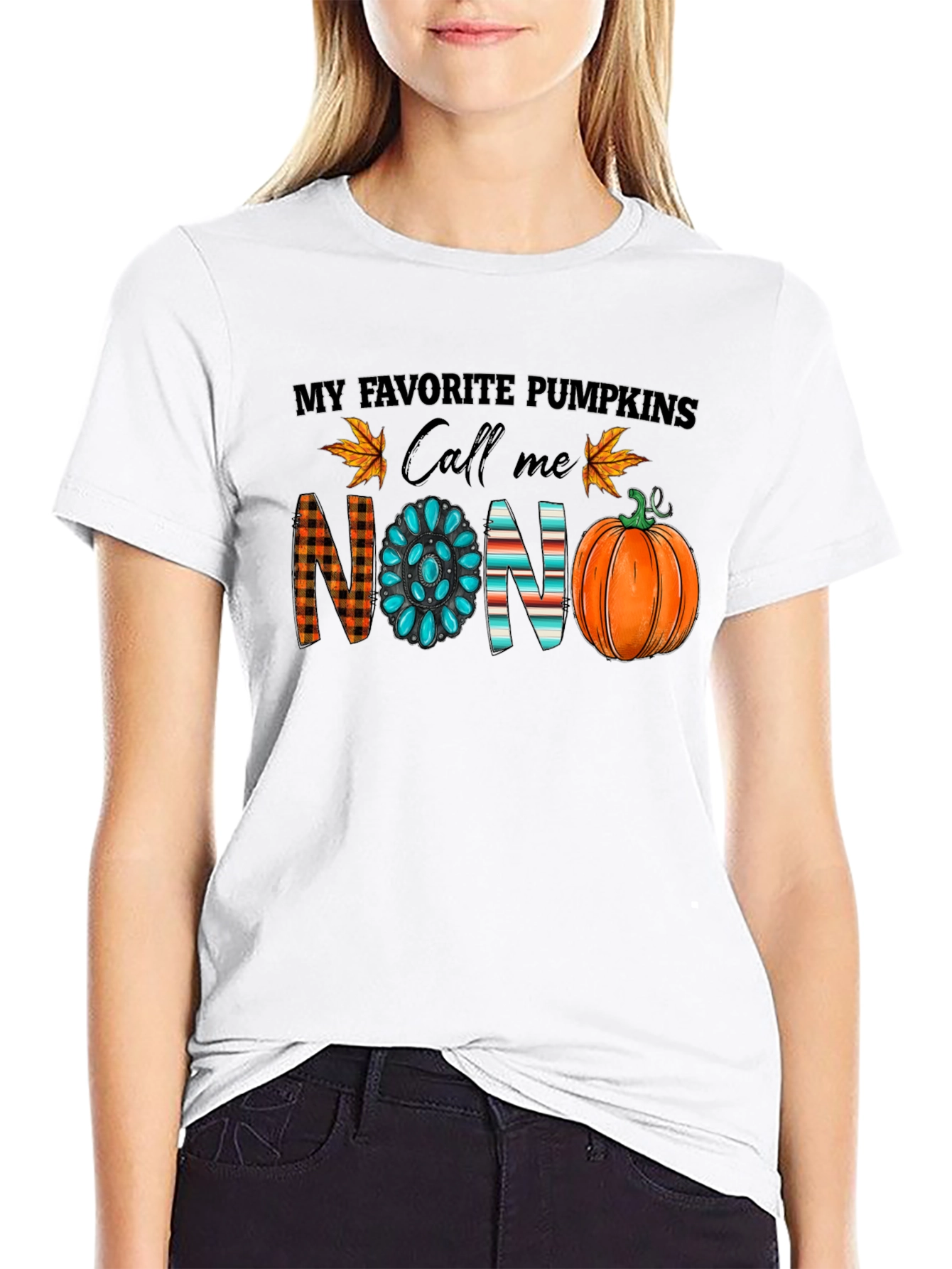 My Favorite Pumpkins Call Me Nono Black T-Shirt