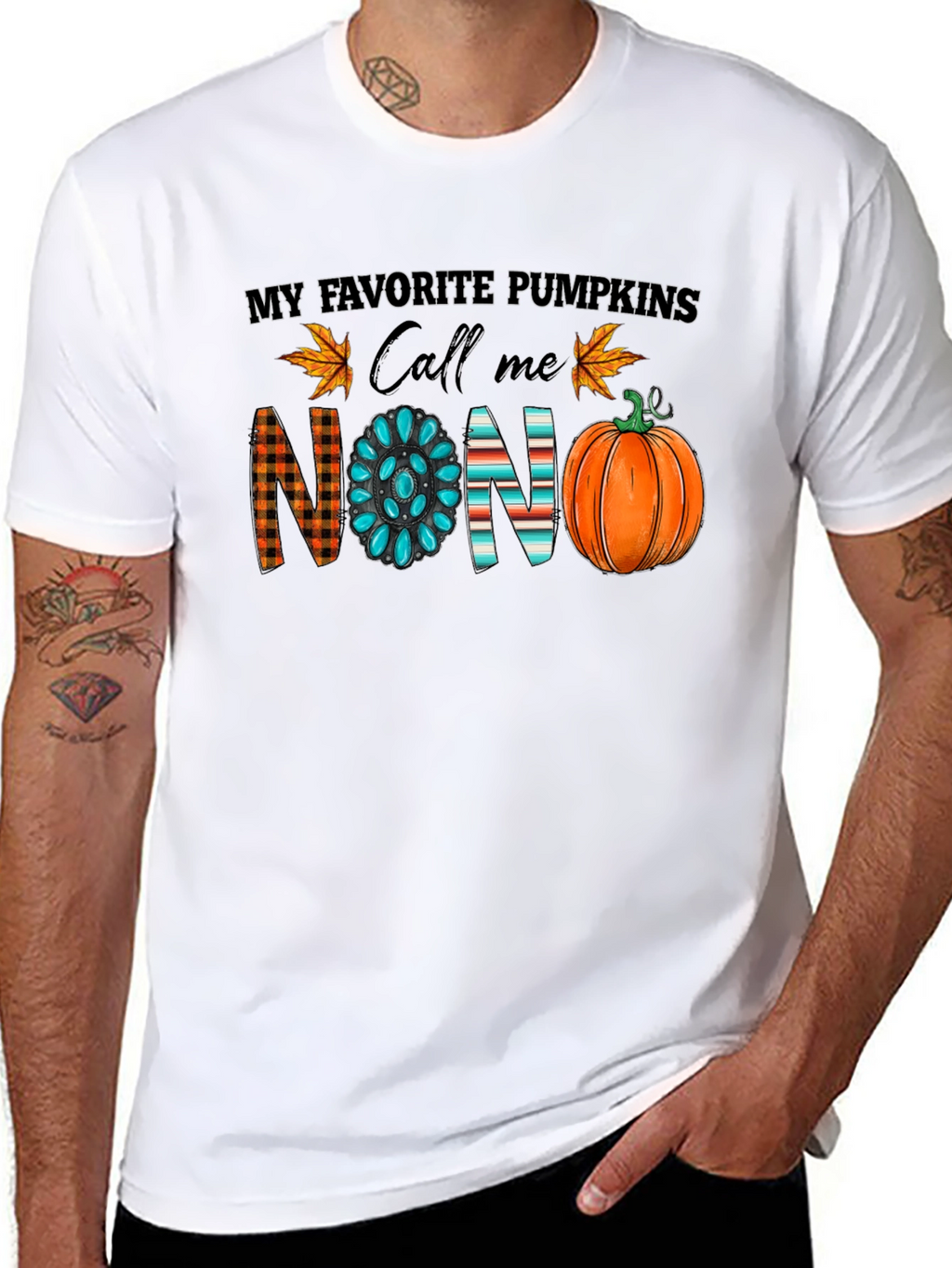 My Favorite Pumpkins Call Me Nono Black T-Shirt