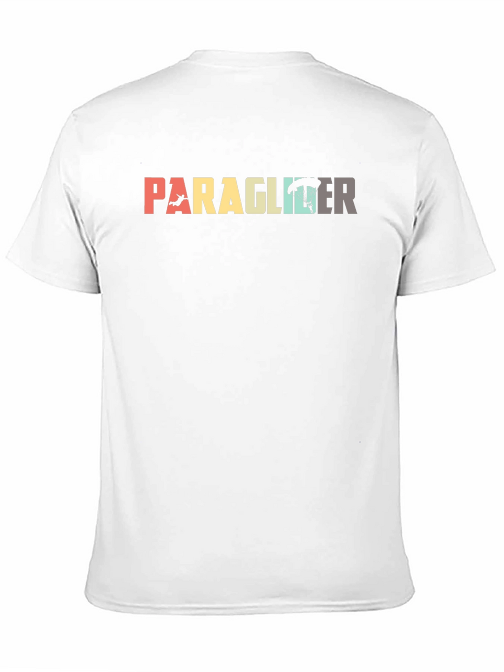 Paraglider Retro Style Black T-Shirt