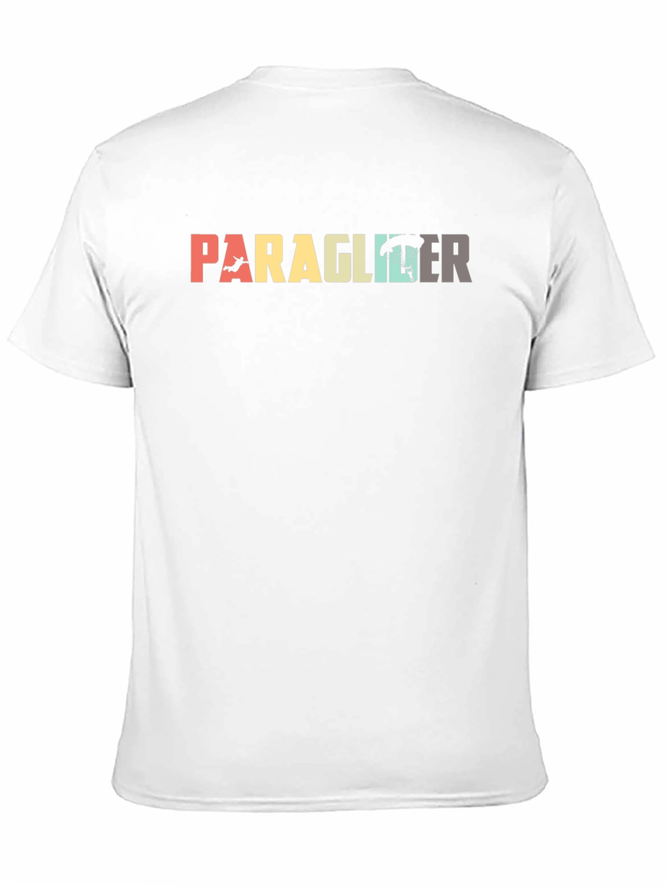 Paraglider Retro Style Black T-Shirt