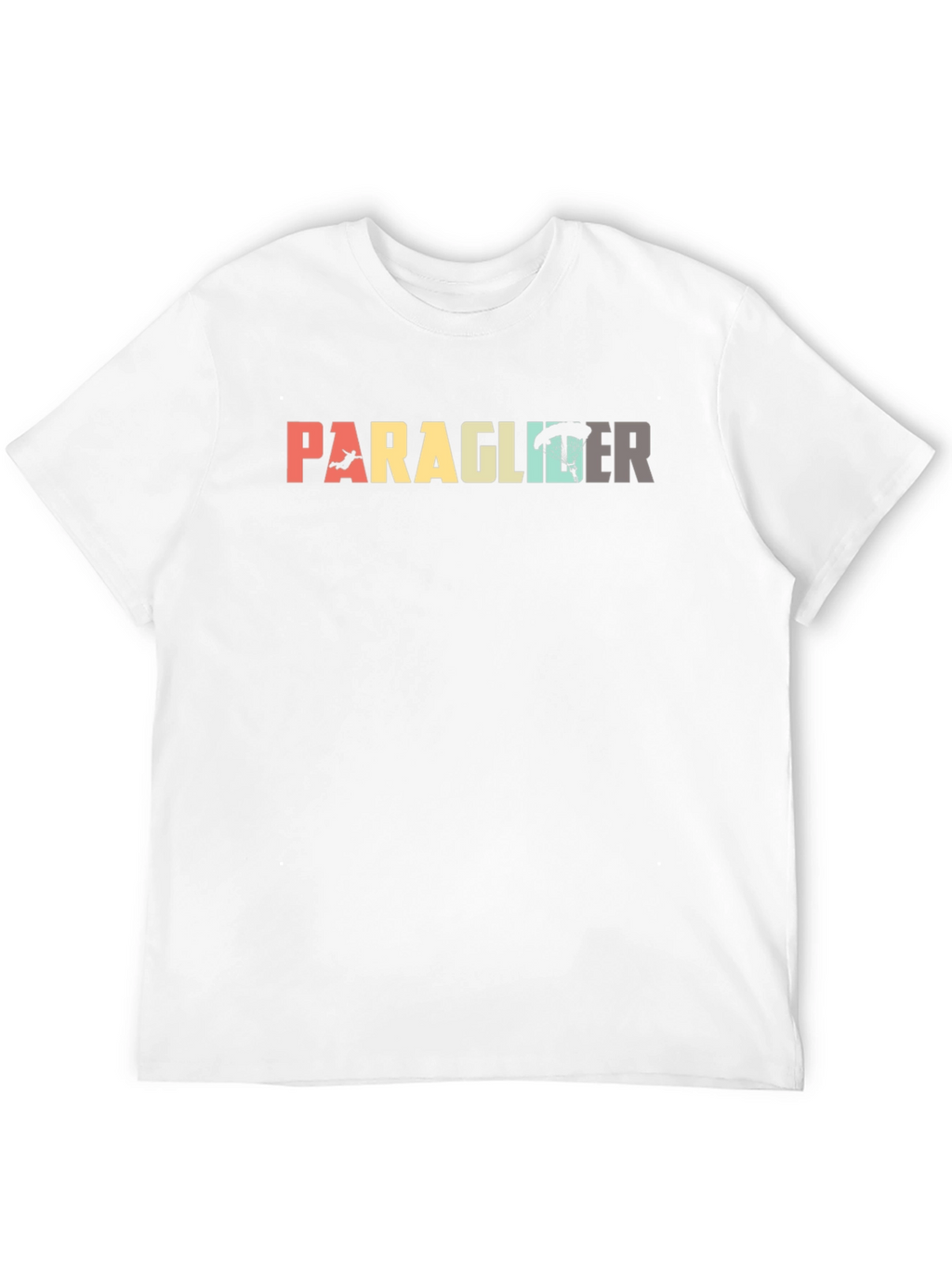 Paraglider Retro Style Black T-Shirt