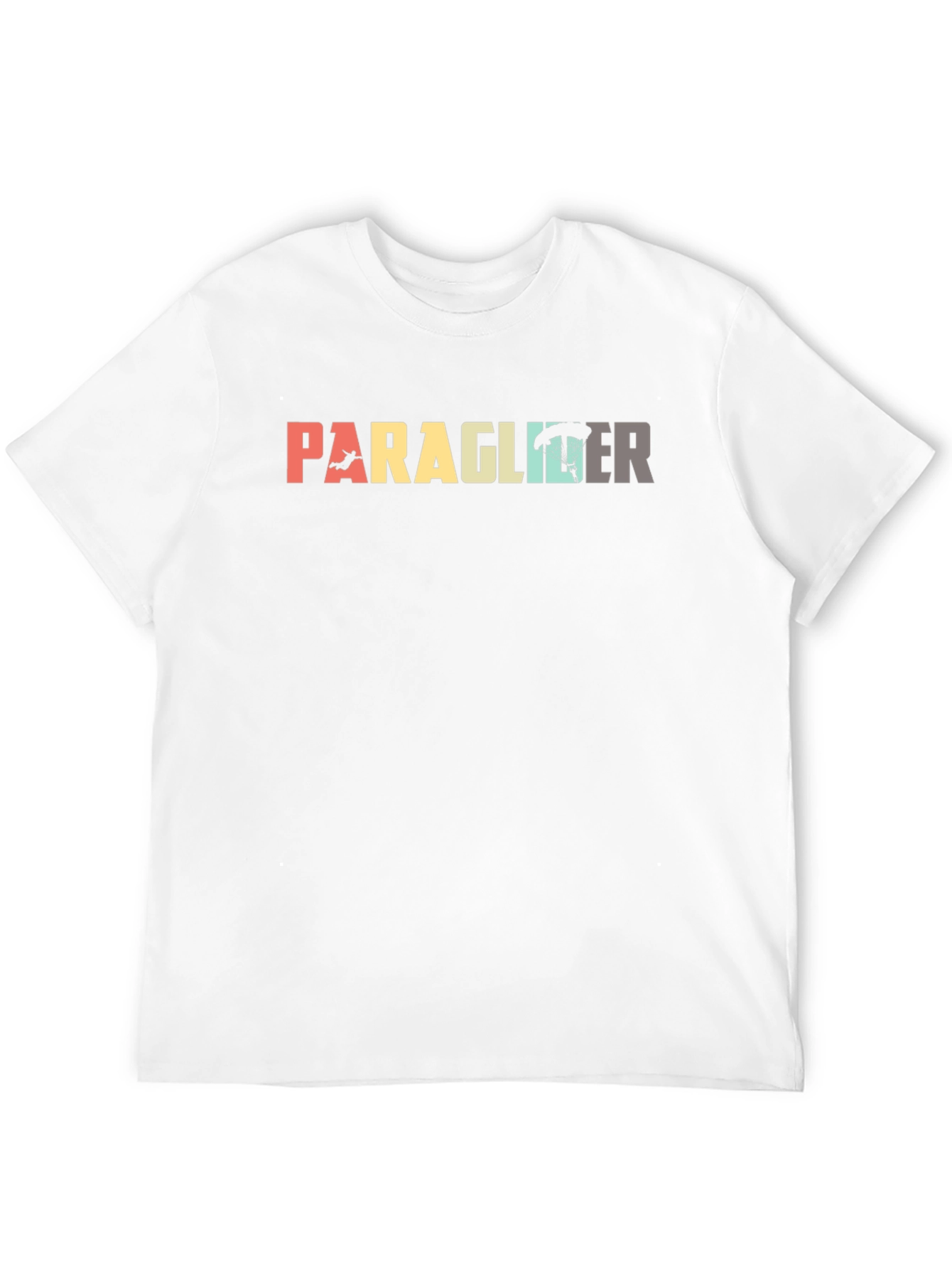 Paraglider Retro Style Black T-Shirt