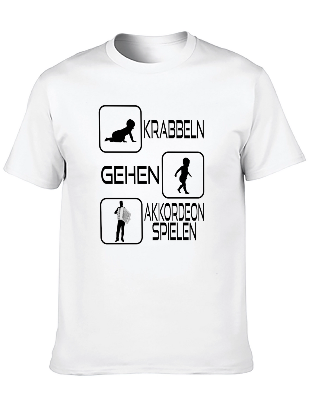 Accordion Player Black T-Shirt