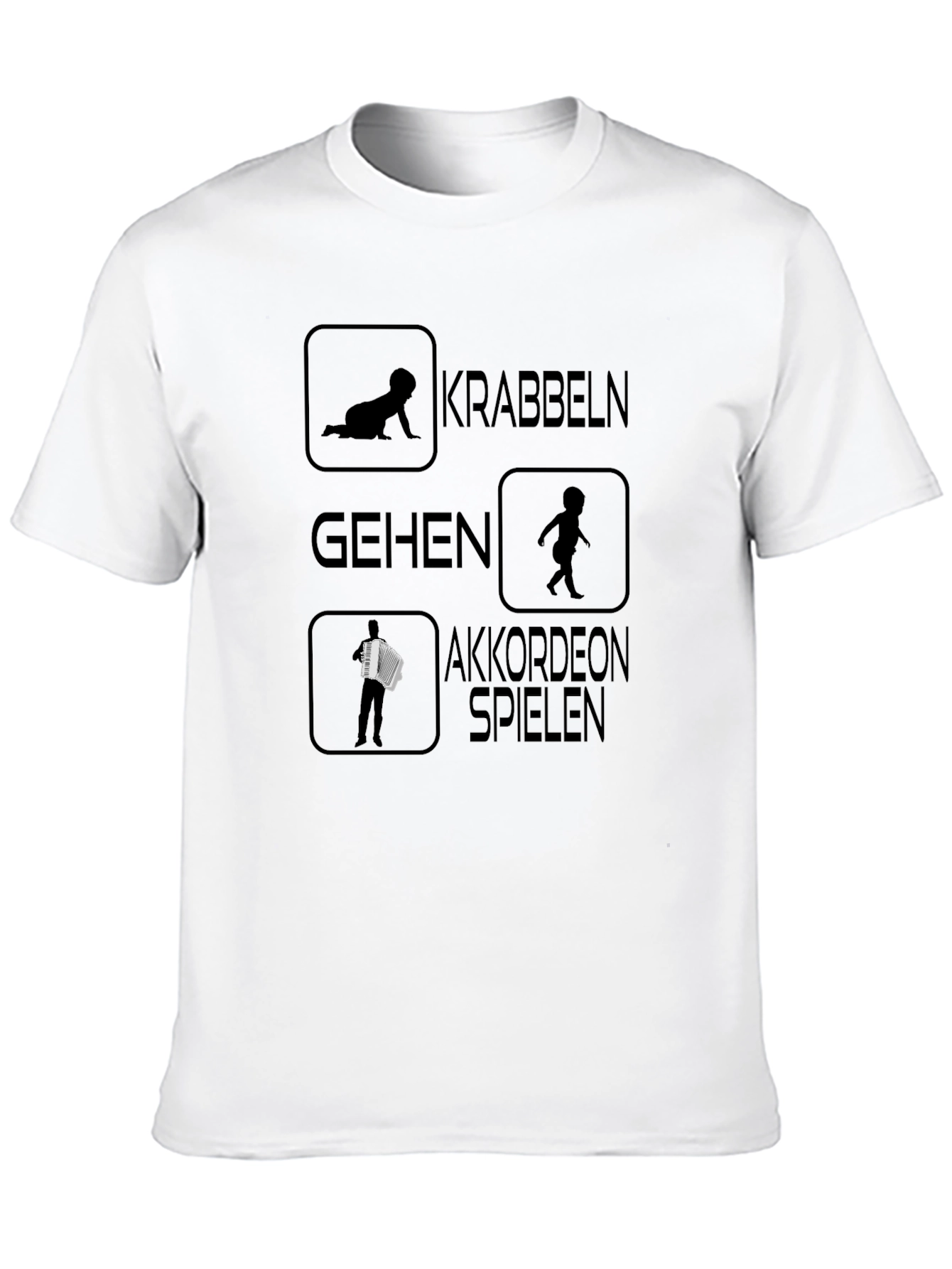 Accordion Player Black T-Shirt