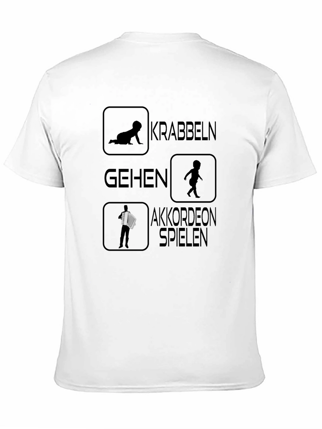 Accordion Player Black T-Shirt