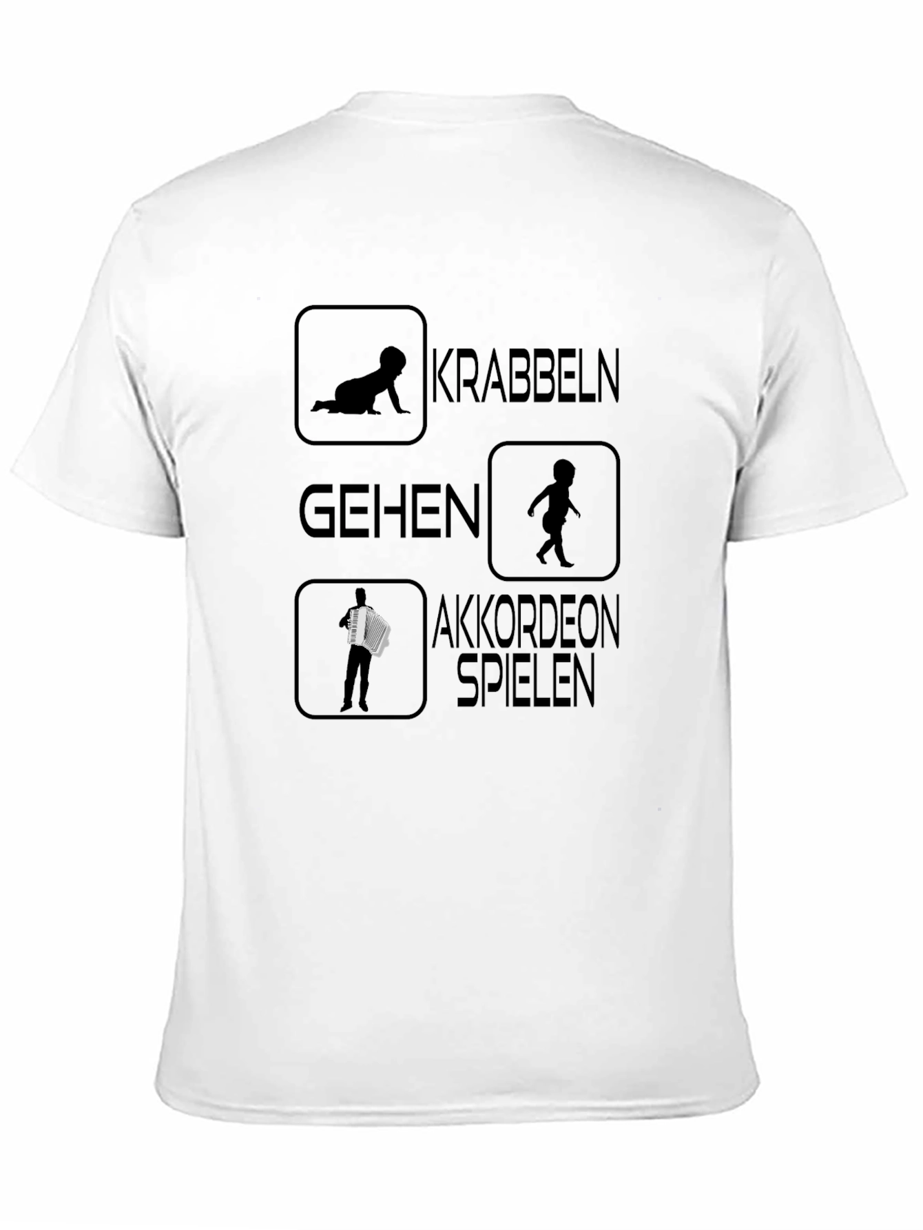 Accordion Player Black T-Shirt