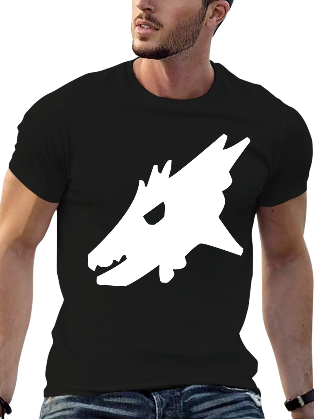 Dragon Head Graphic Tee - Black