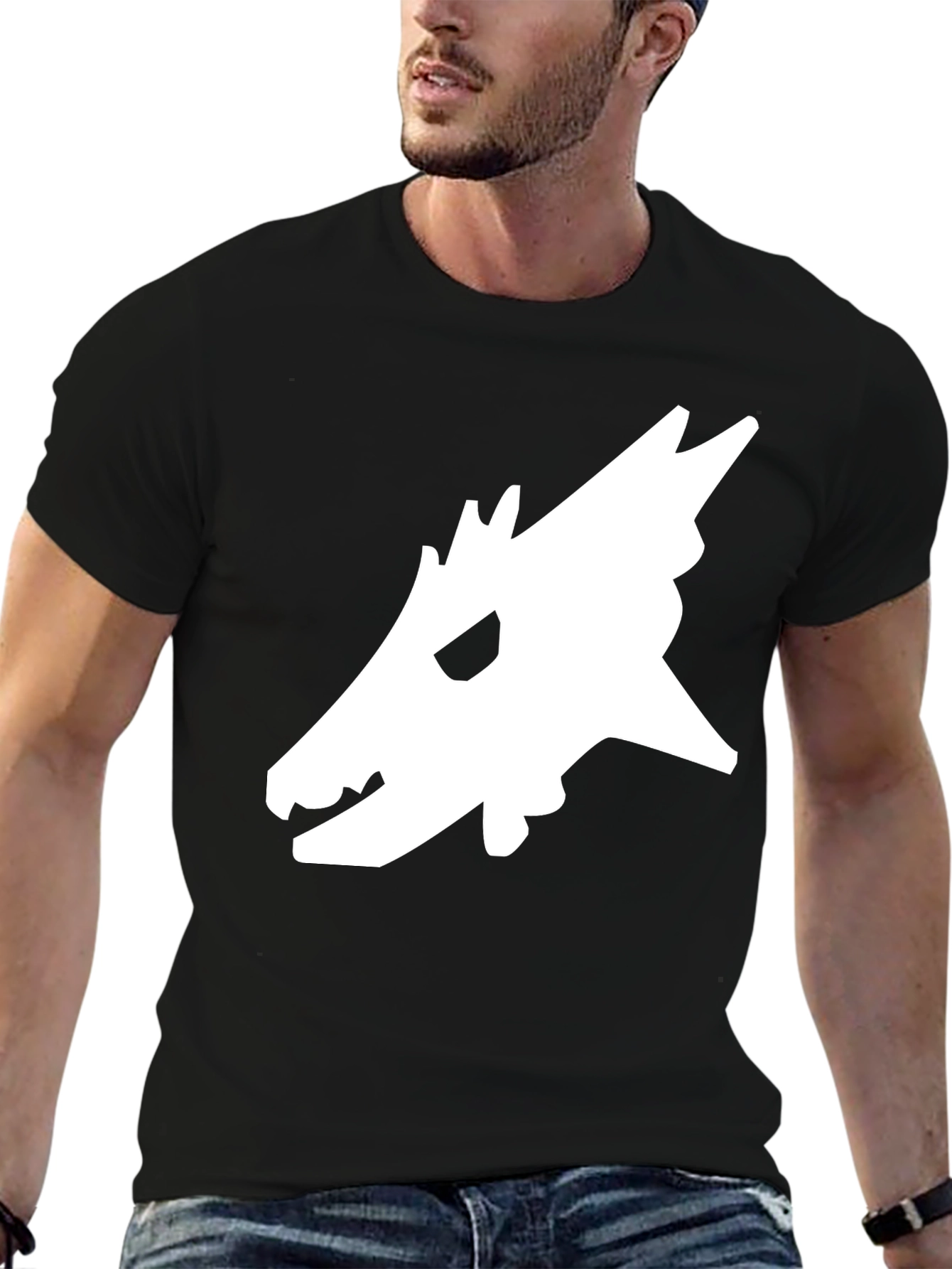 Dragon Head Graphic Tee - Black