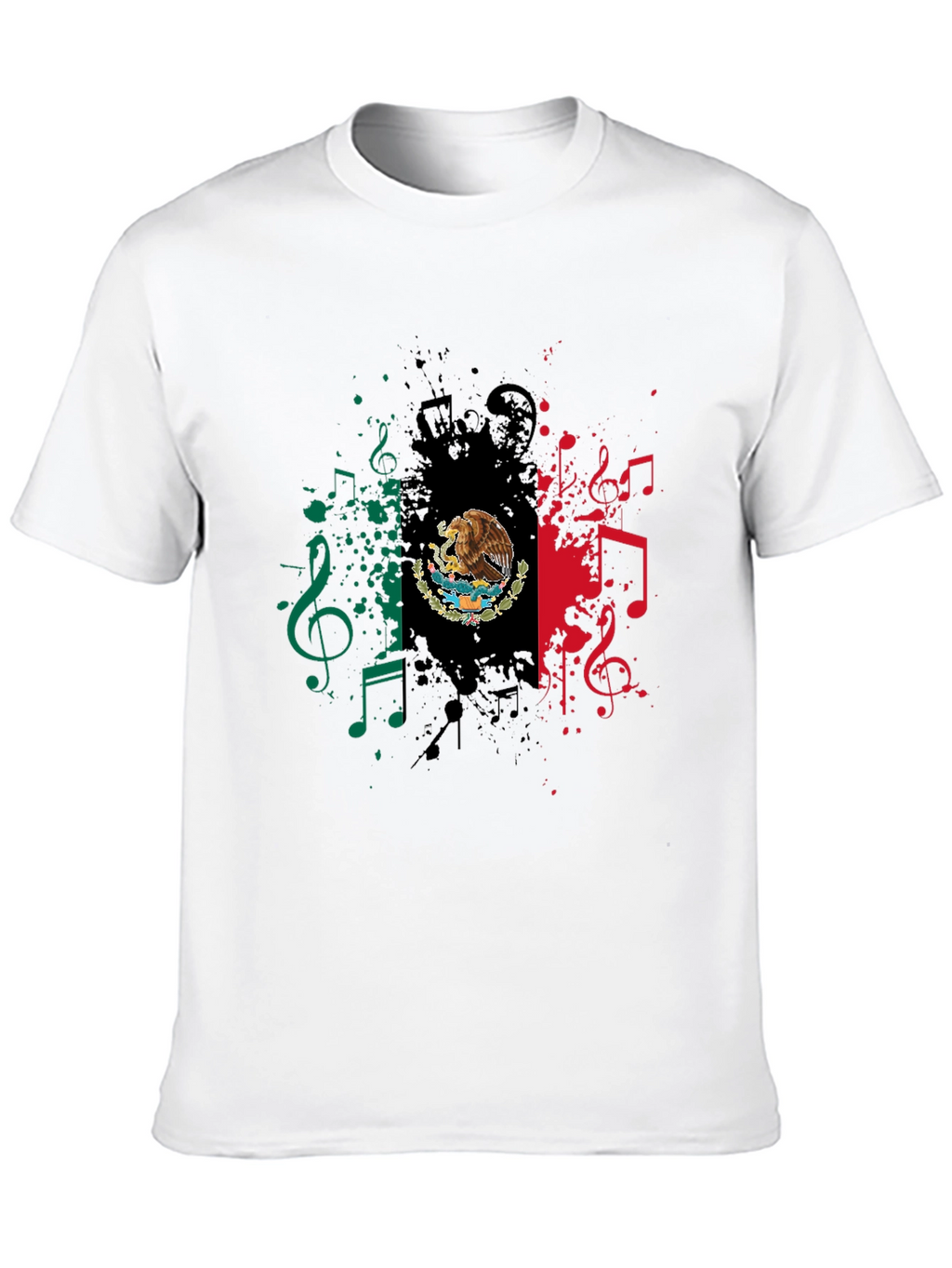 Mexican Flag Music Note Graphic Tee