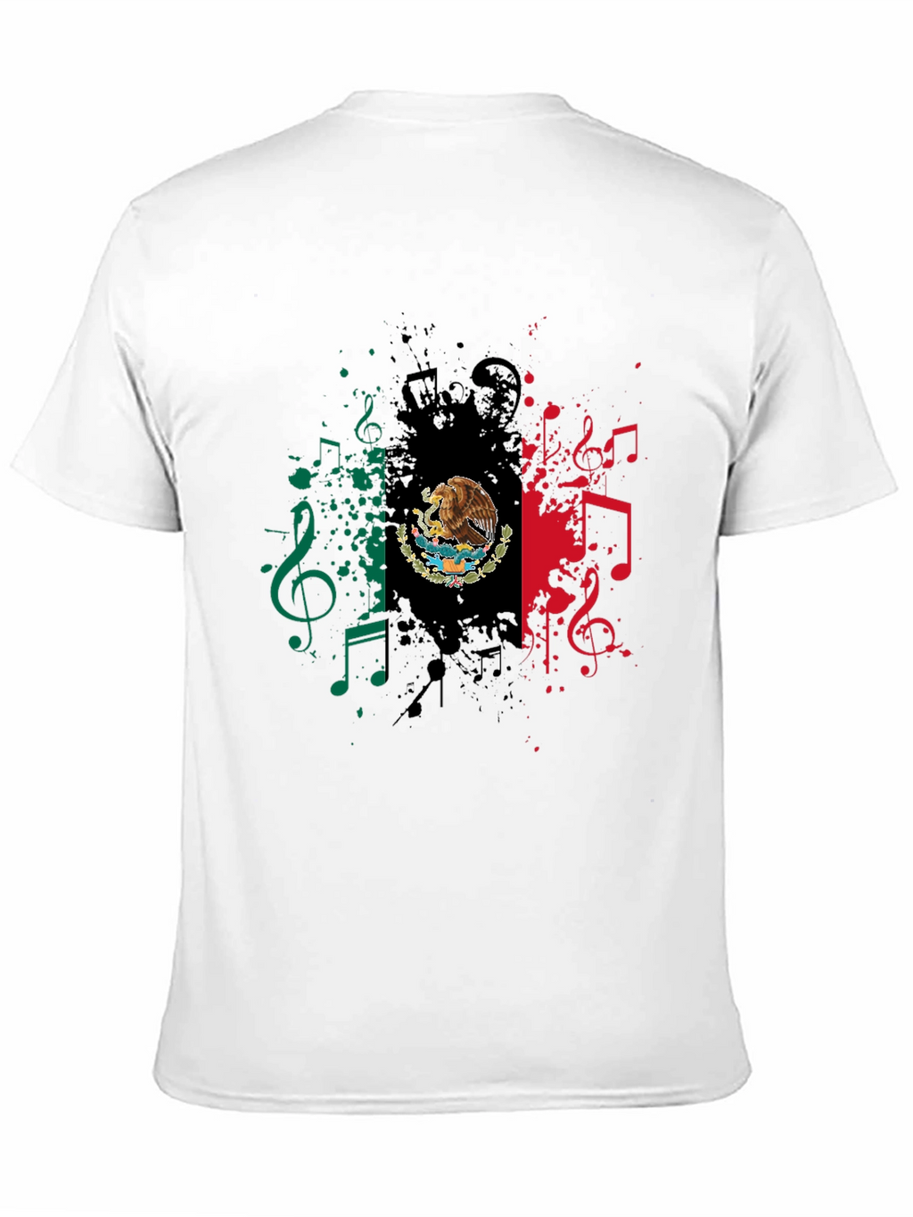 Mexican Flag Music Note Graphic Tee
