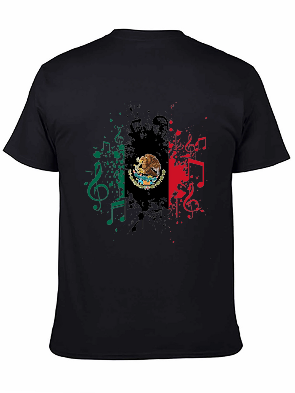 Mexican Flag Music Note Graphic Tee