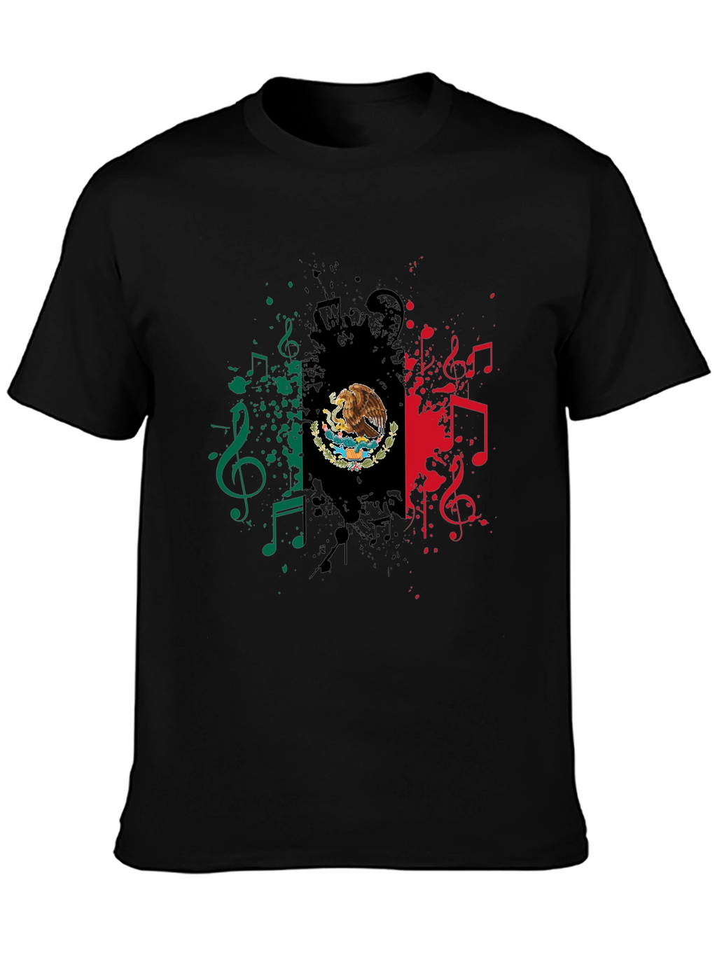 Mexican Flag Music Note Graphic Tee