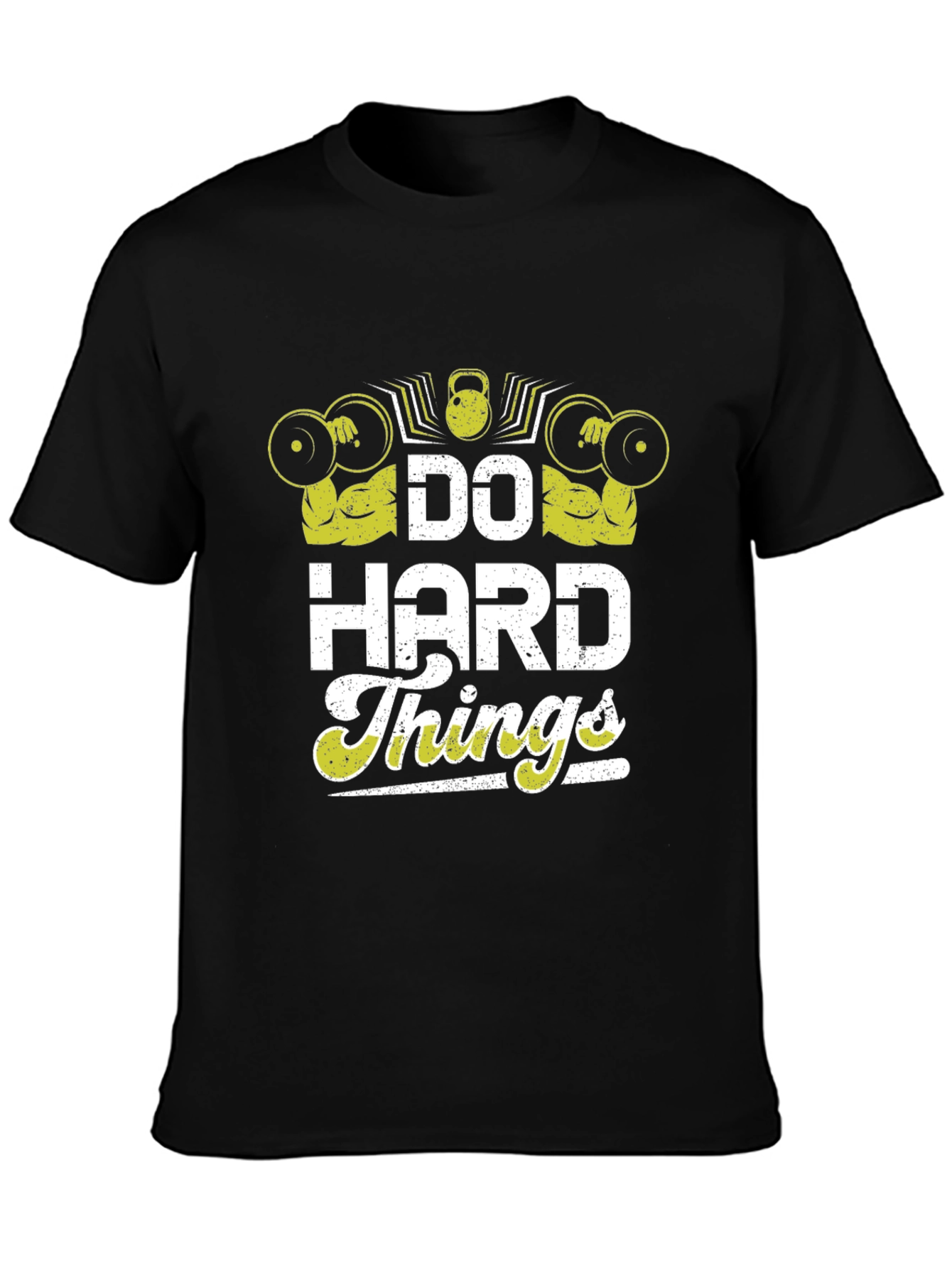 Do Hard Things Graphic T-Shirt Gym Workout Motivation Tee