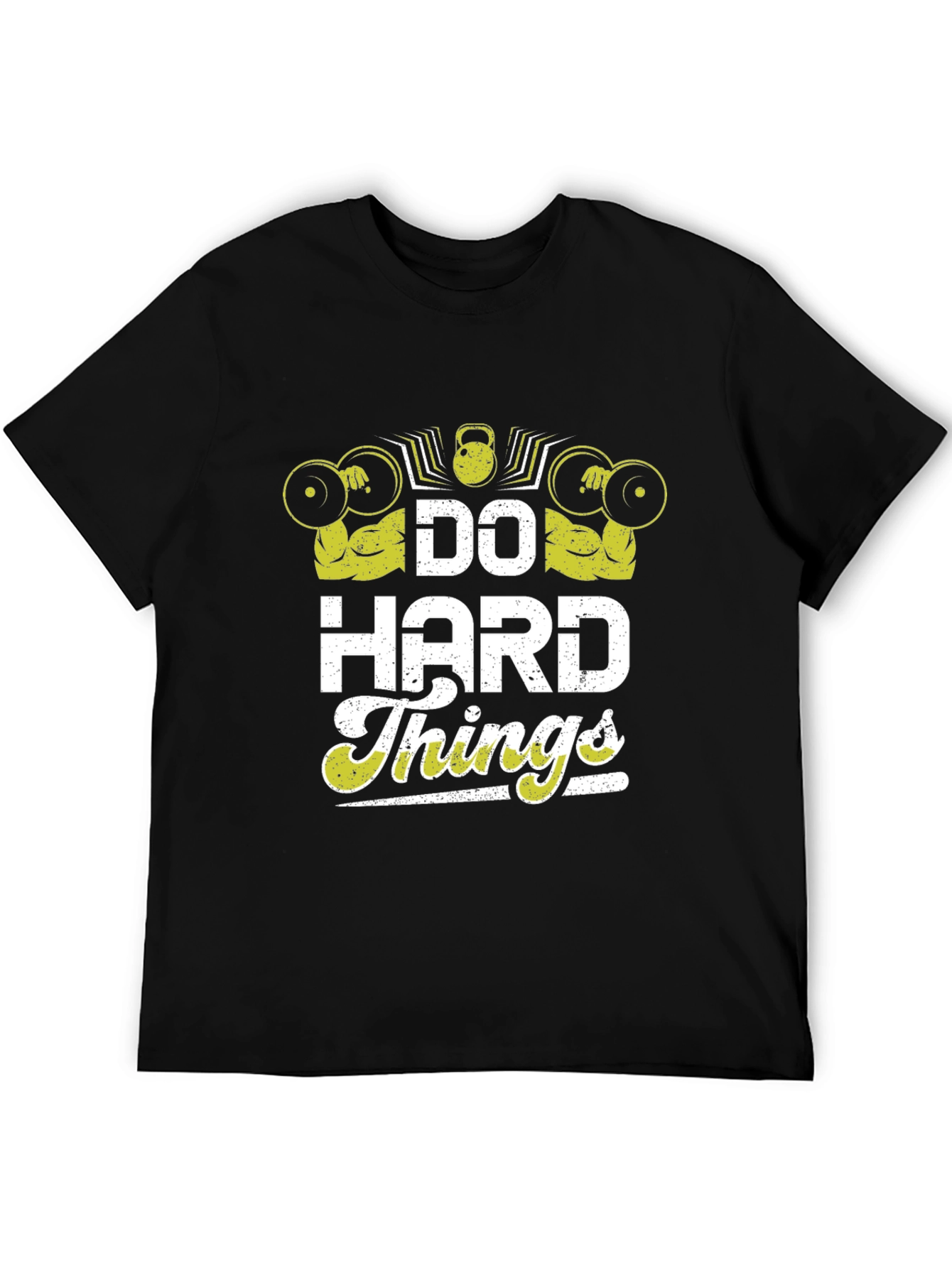 Do Hard Things Graphic T-Shirt Gym Workout Motivation Tee