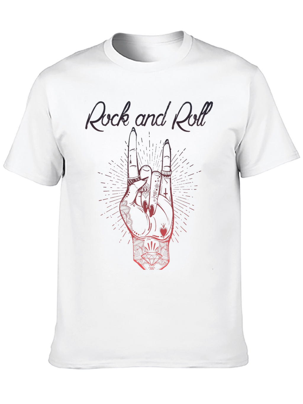 Rock and Roll Hand Sign T-Shirt - Black