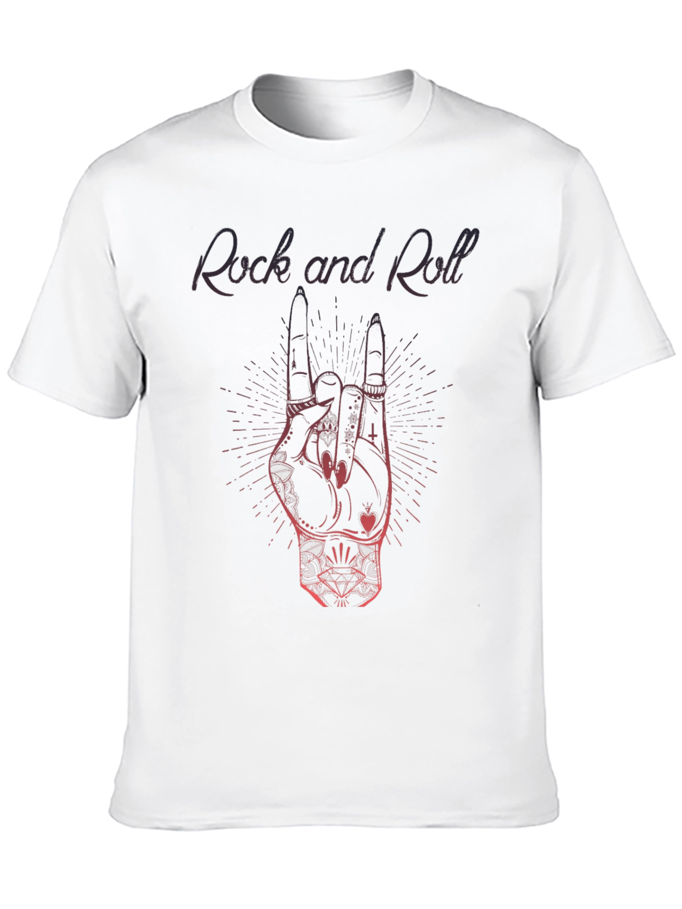 Rock and Roll Hand Sign T-Shirt - Black