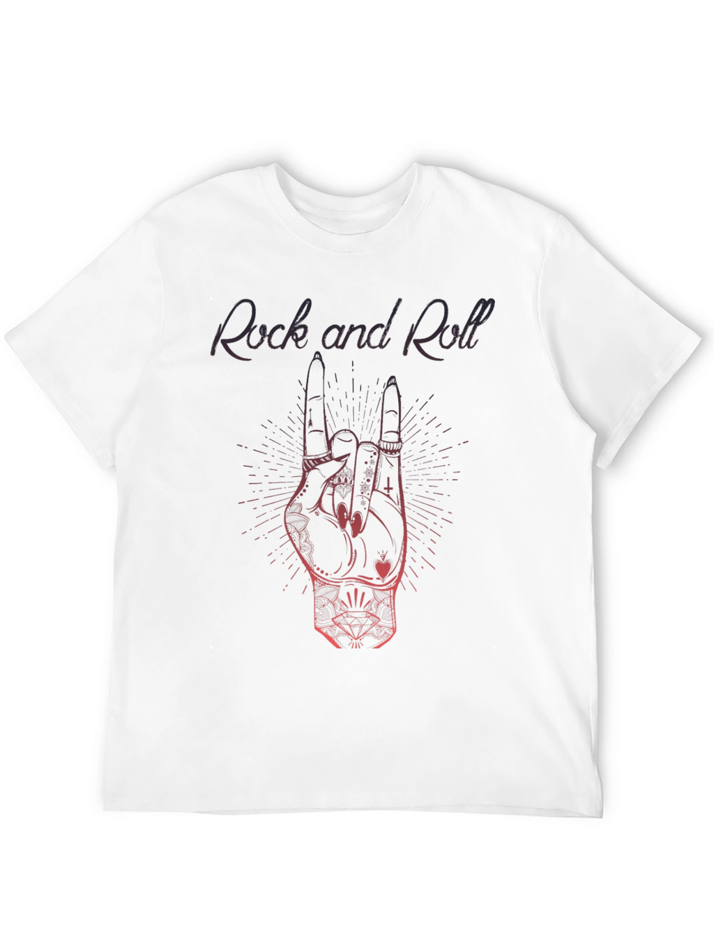Rock and Roll Hand Sign T-Shirt - Black