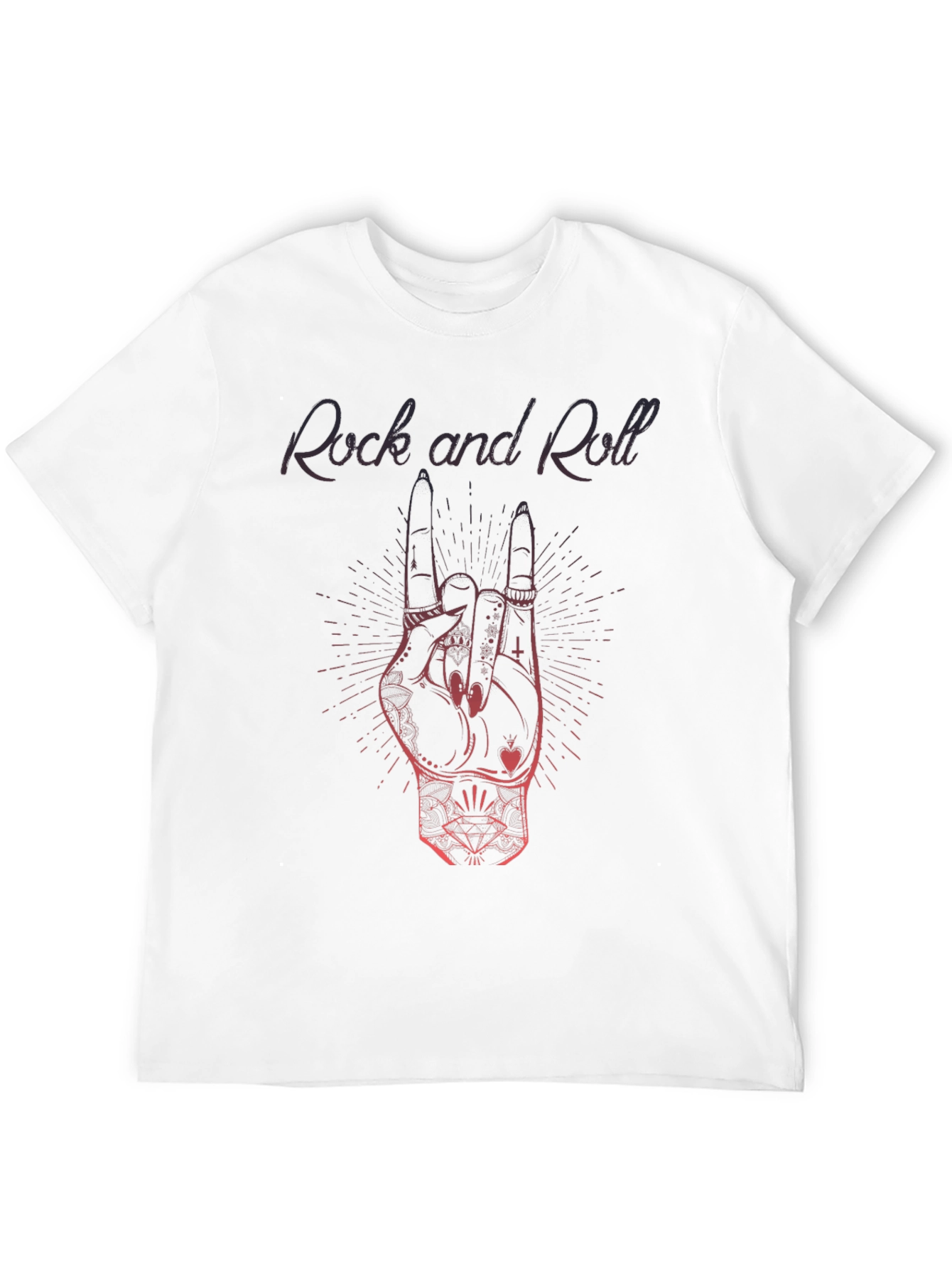 Rock and Roll Hand Sign T-Shirt - Black