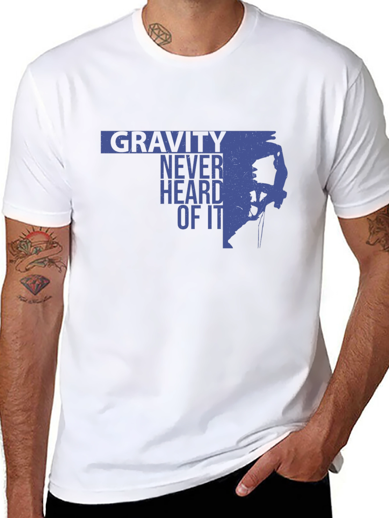 Gravity Never Heard of It Black Tee
