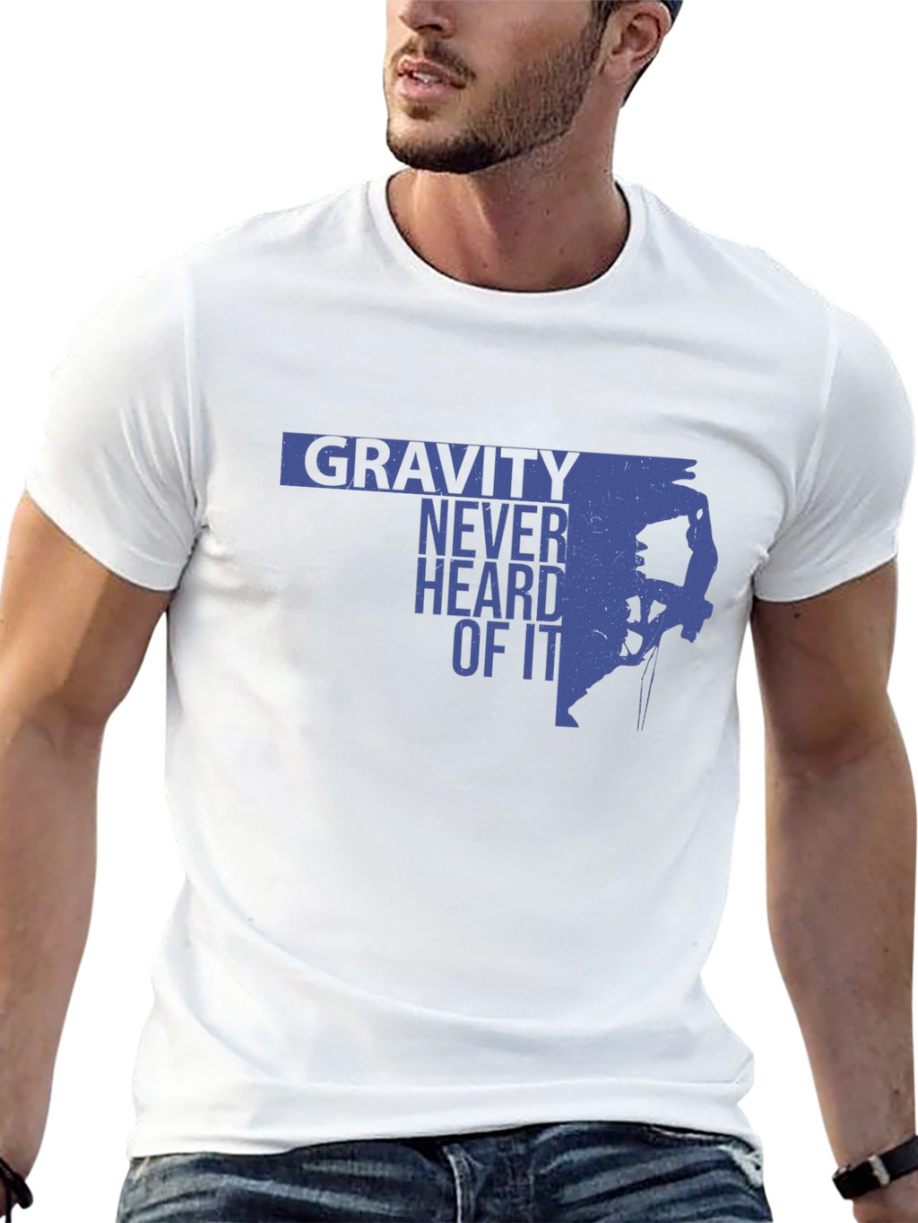 Gravity Never Heard of It Black Tee