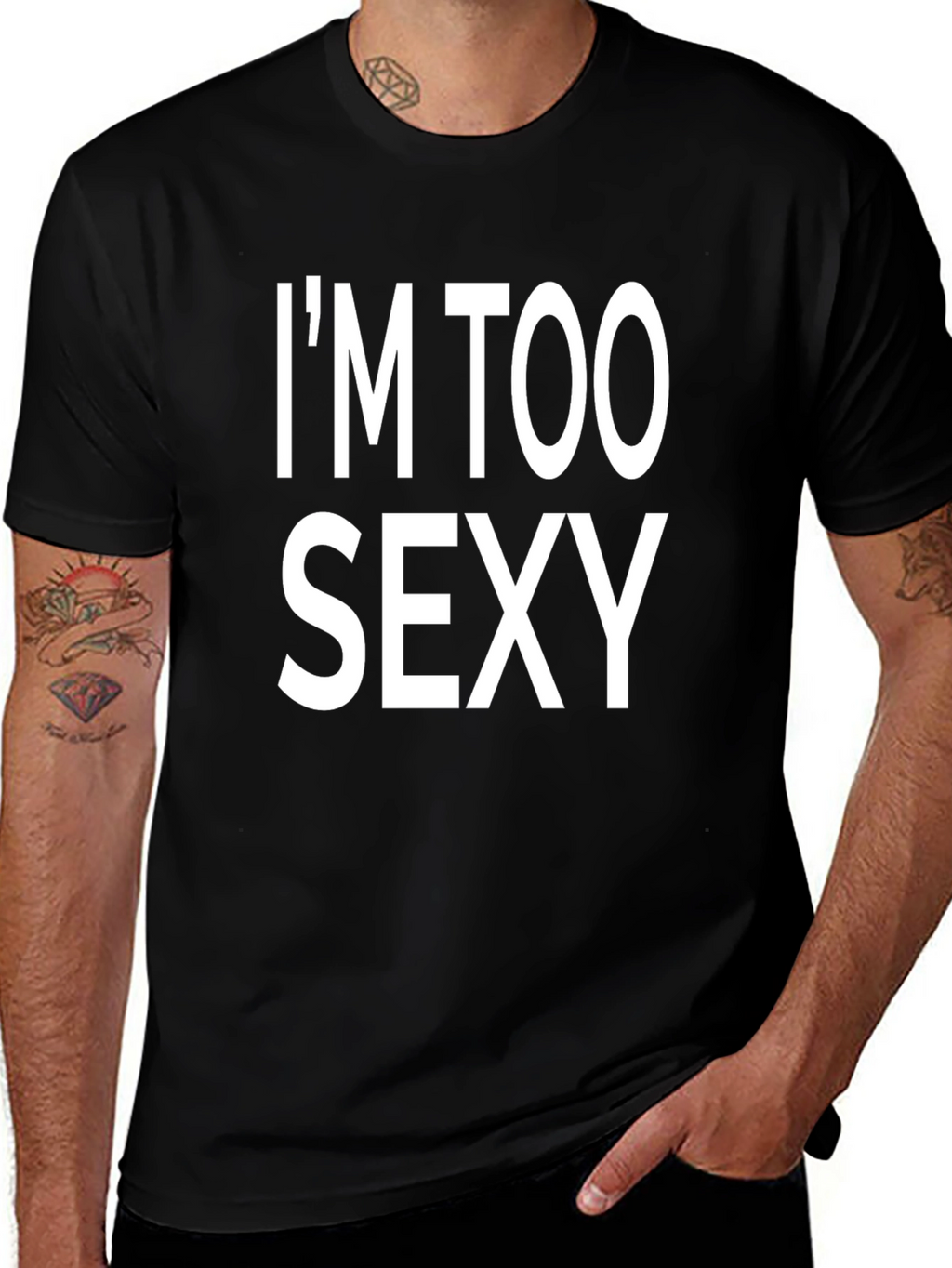 Im Too Sexy Black Graphic Tee