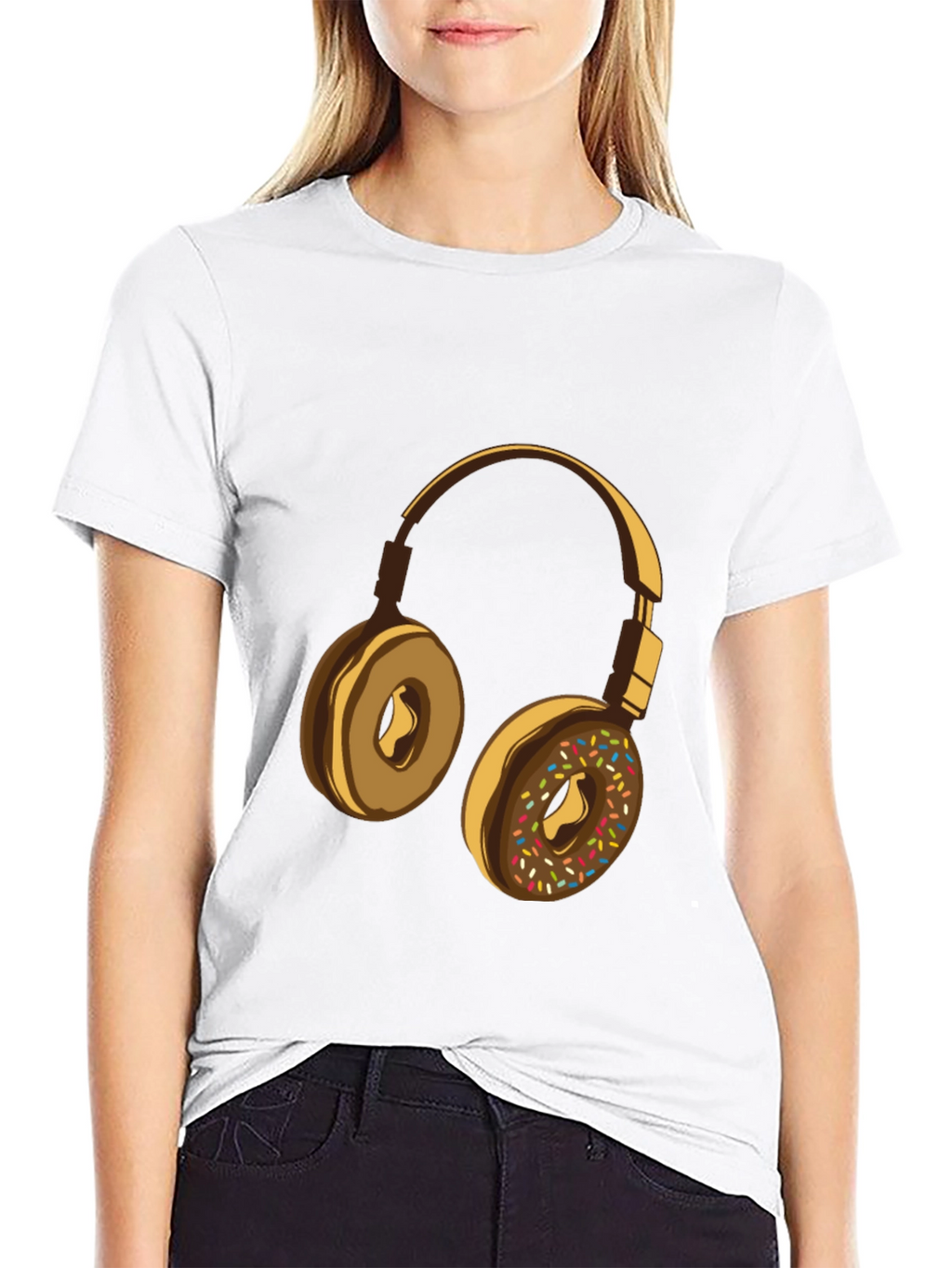 Donut Headphones Graphic Tee - Music Lovers Shirt